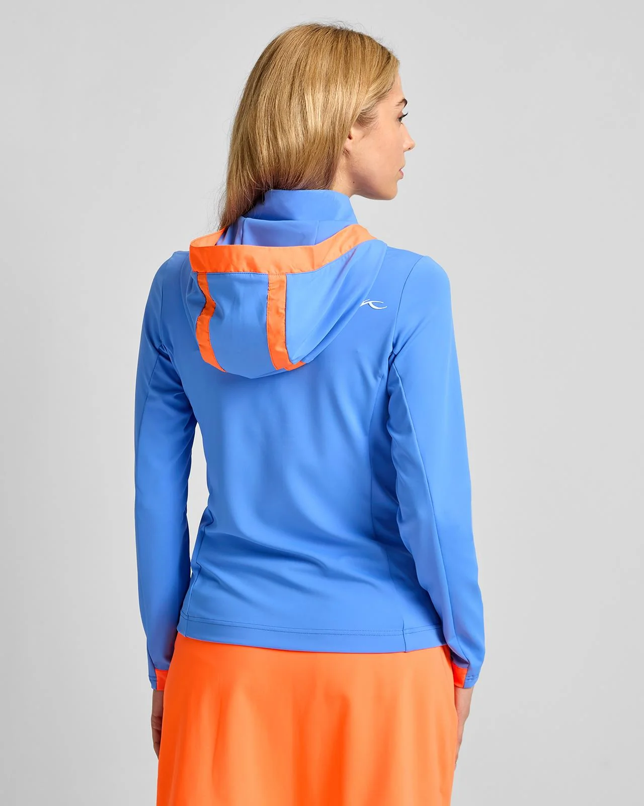 Retention Hooded Hybrid Jacket Yonder/Papaya Glow - Image 2