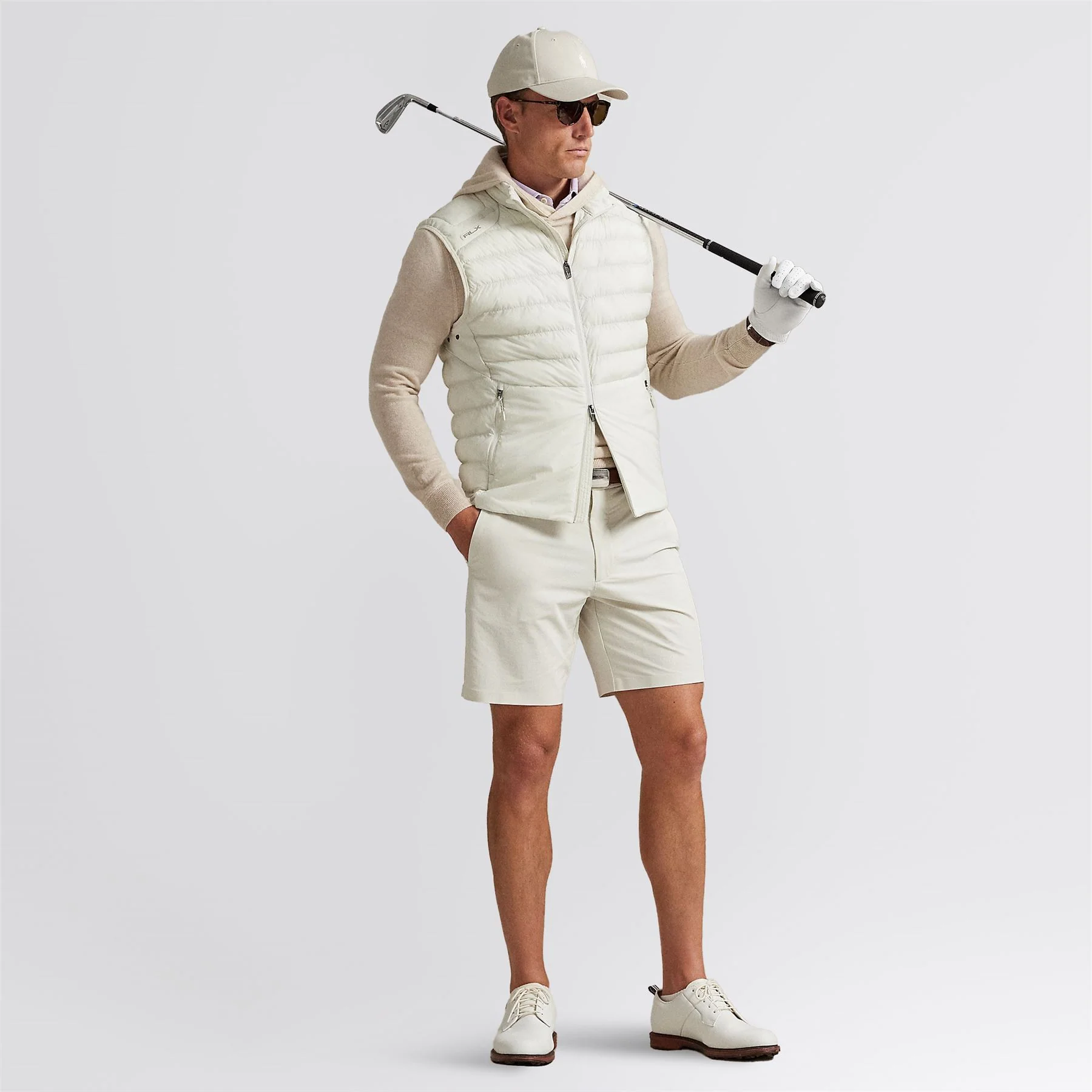RLX Eight-Inch Tailored Fit Performance Shorts Stone Pebble - Image 3