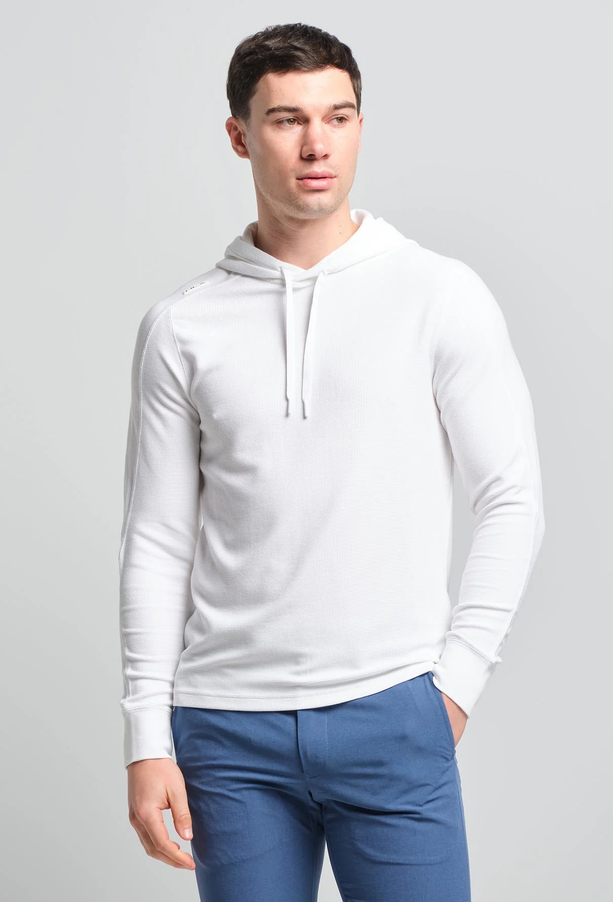 RLX Performance Tech Waffle Knit Hoodie Ceramic White