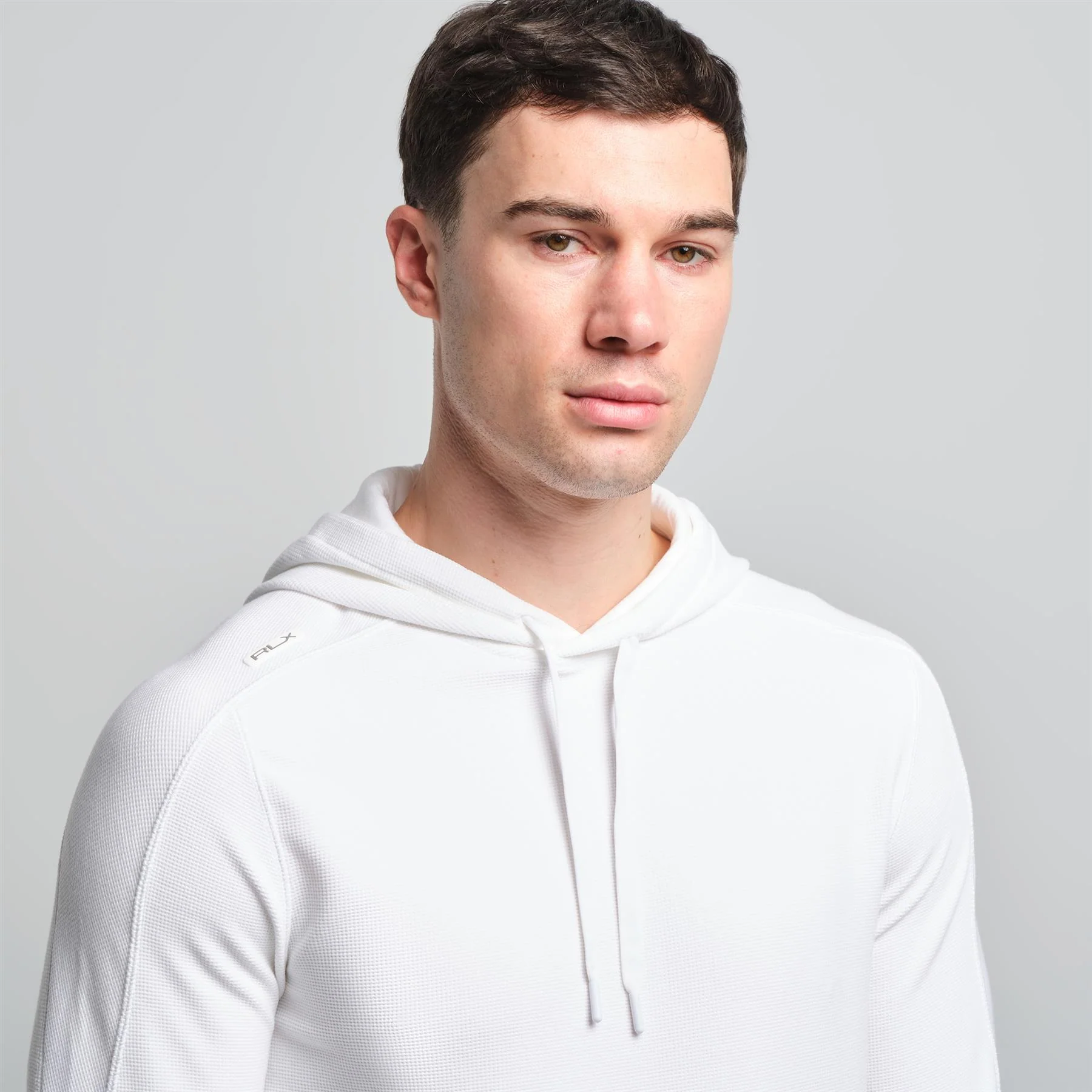 RLX Performance Tech Waffle Knit Hoodie Ceramic White - Image 5