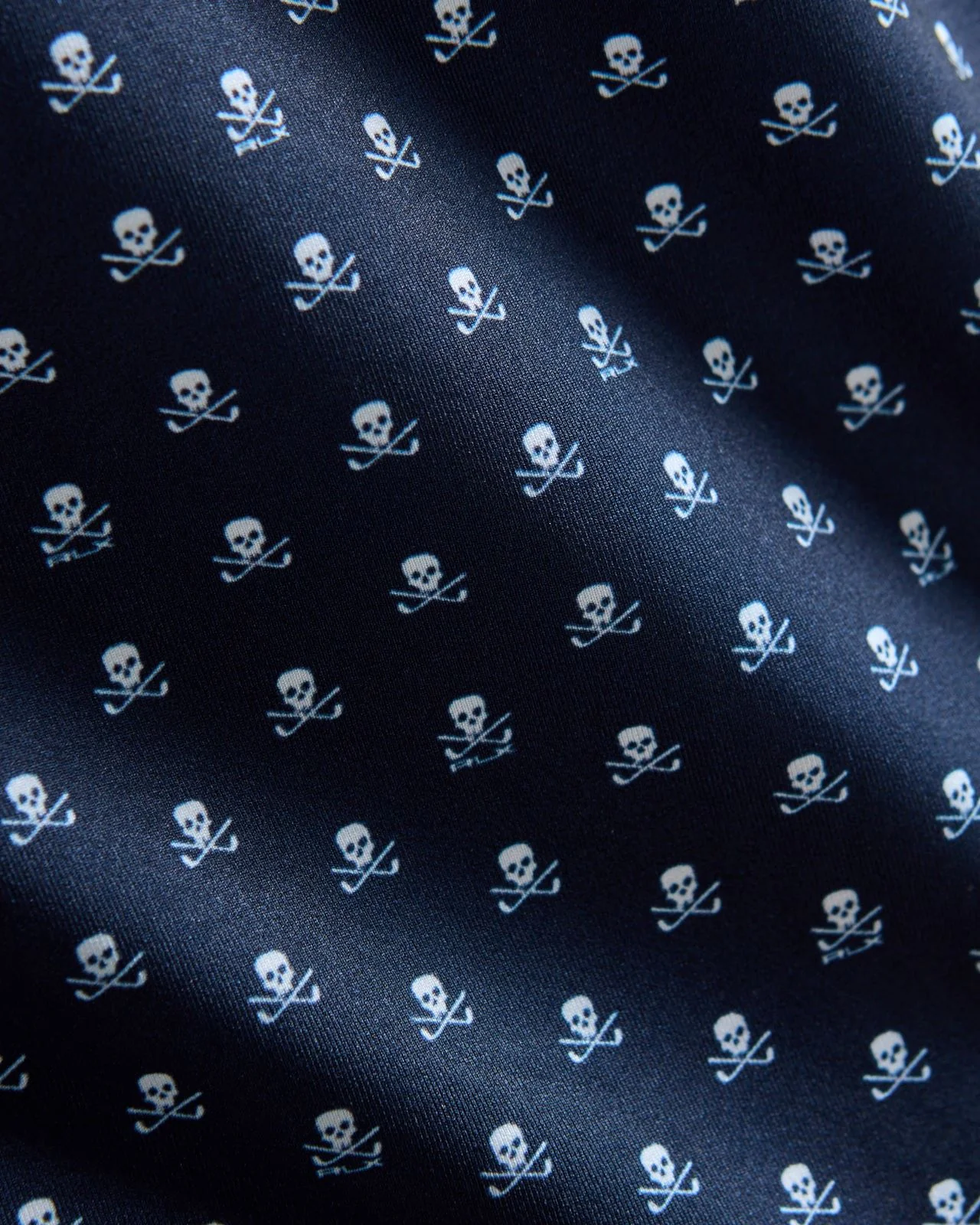 RLX Tailored Fit Airflow Polo Refined Navy Skull And Clubs - Image 7