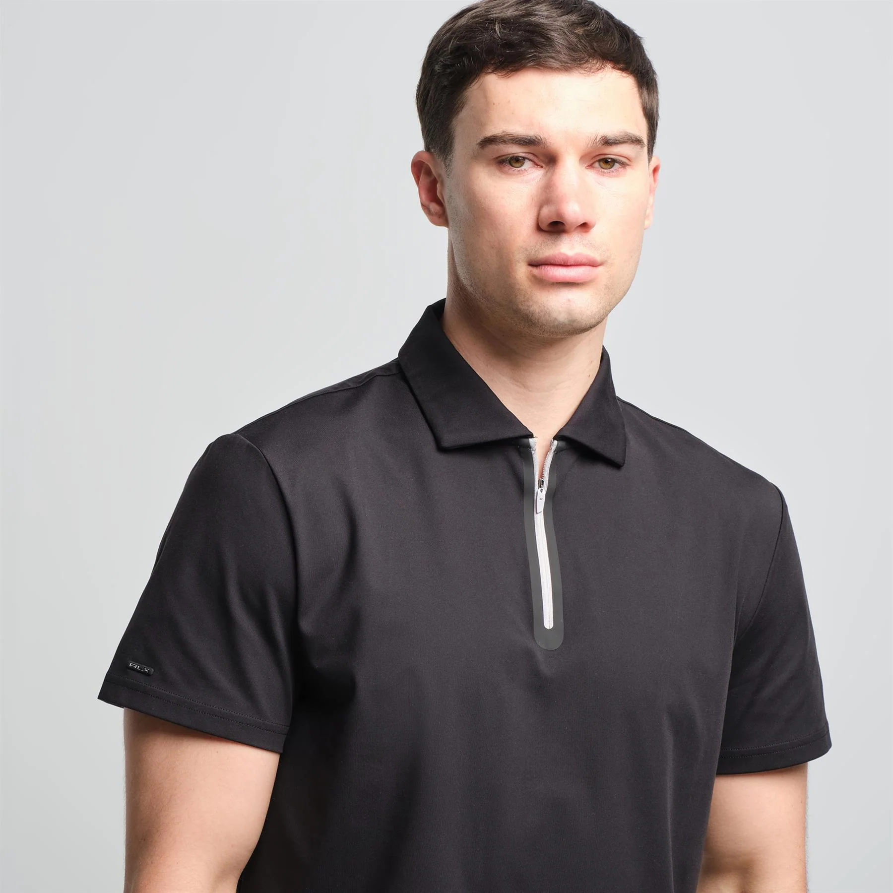 RLX Tailored Fit Kinetic Tech Jersey Polo Black - Image 6