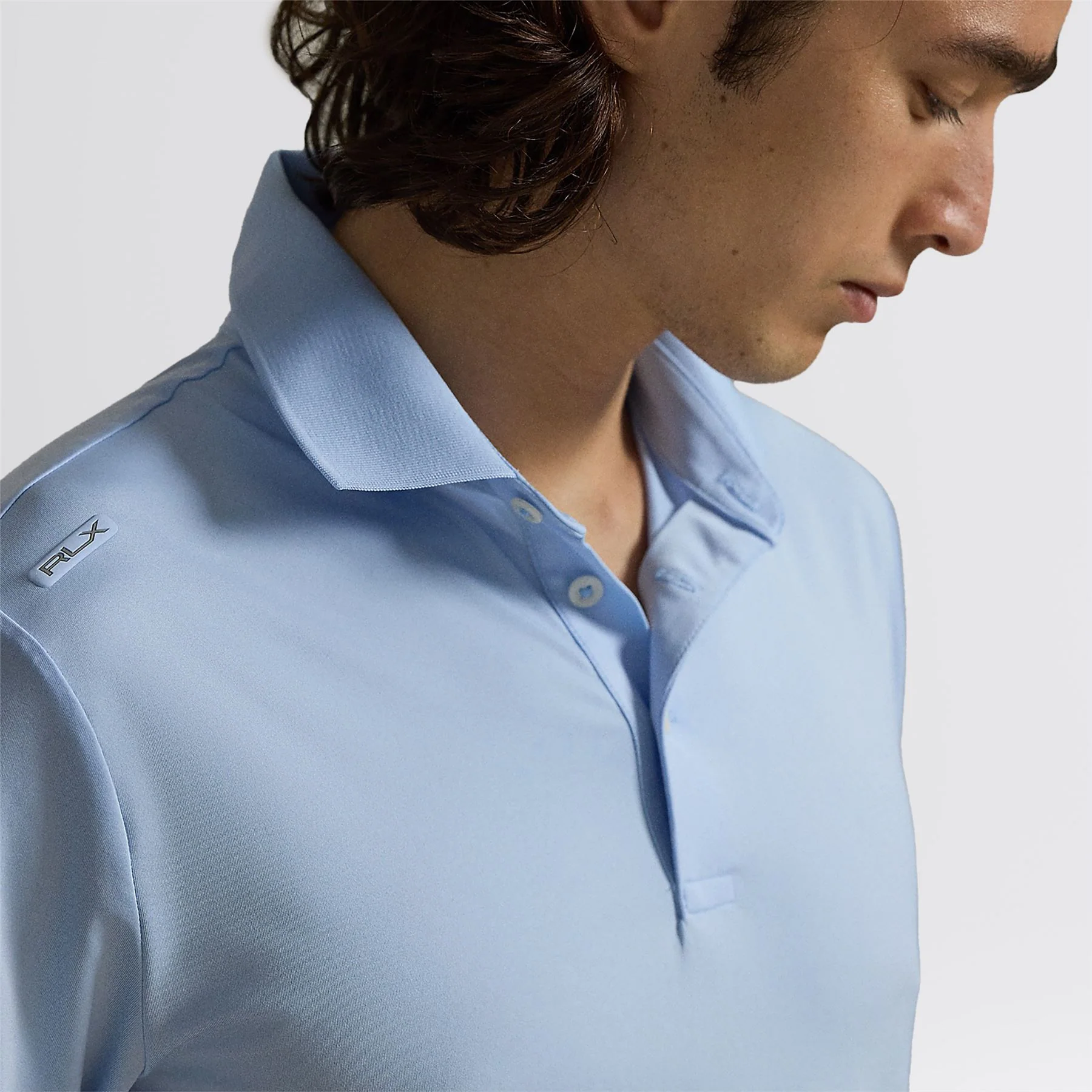RLX Tailored Fit Lightweight Airflow Jersey Polo Office Blue - Image 4