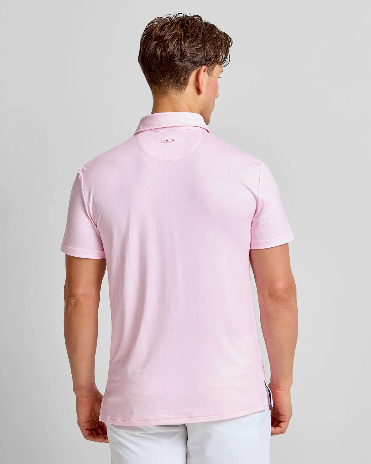 RLX Tailored Fit Lightweight Airflow Polo Carmel Pink Magnolia Diamond - Image 2