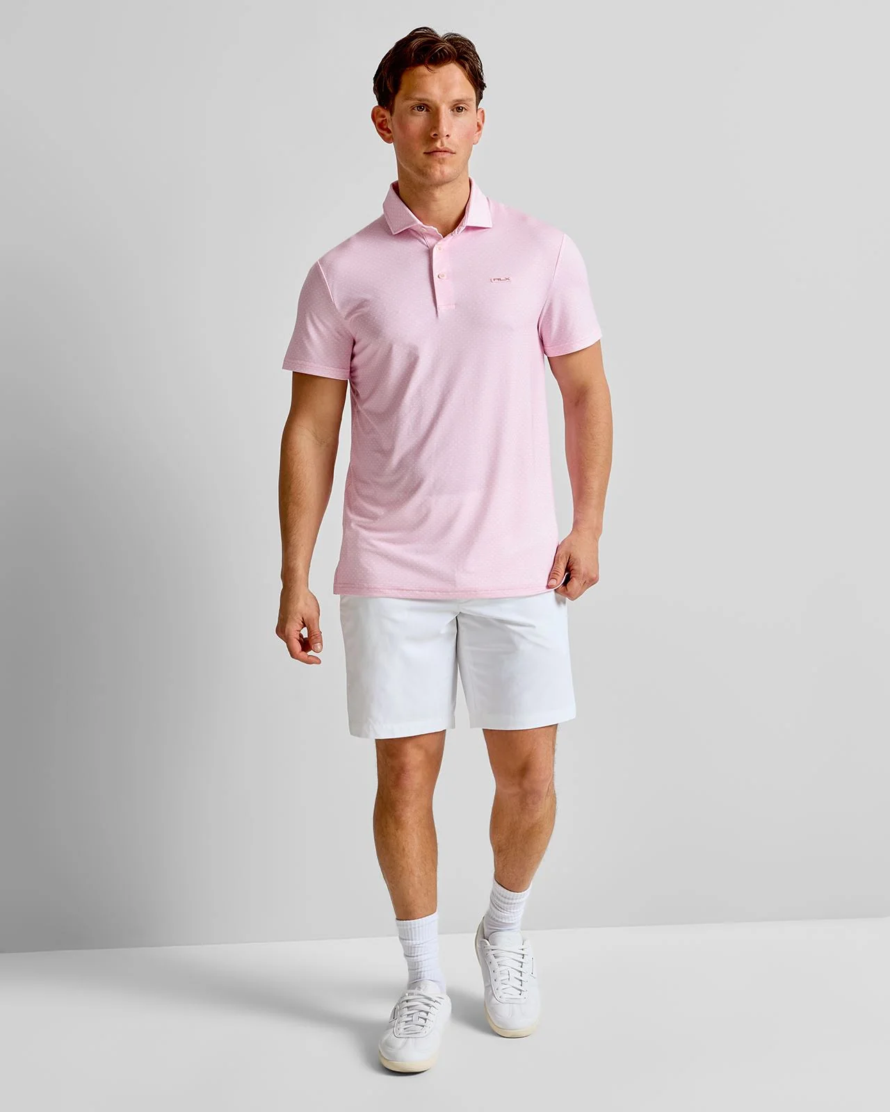 RLX Tailored Fit Lightweight Airflow Polo Carmel Pink Magnolia Diamond - Image 3