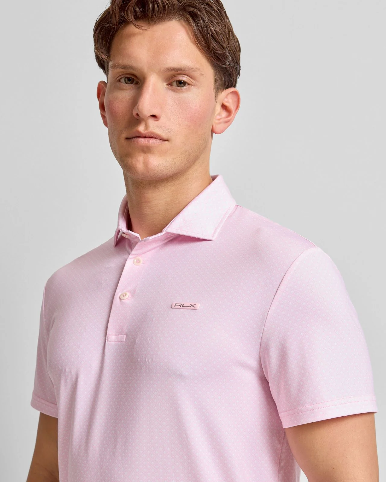 RLX Tailored Fit Lightweight Airflow Polo Carmel Pink Magnolia Diamond - Image 5
