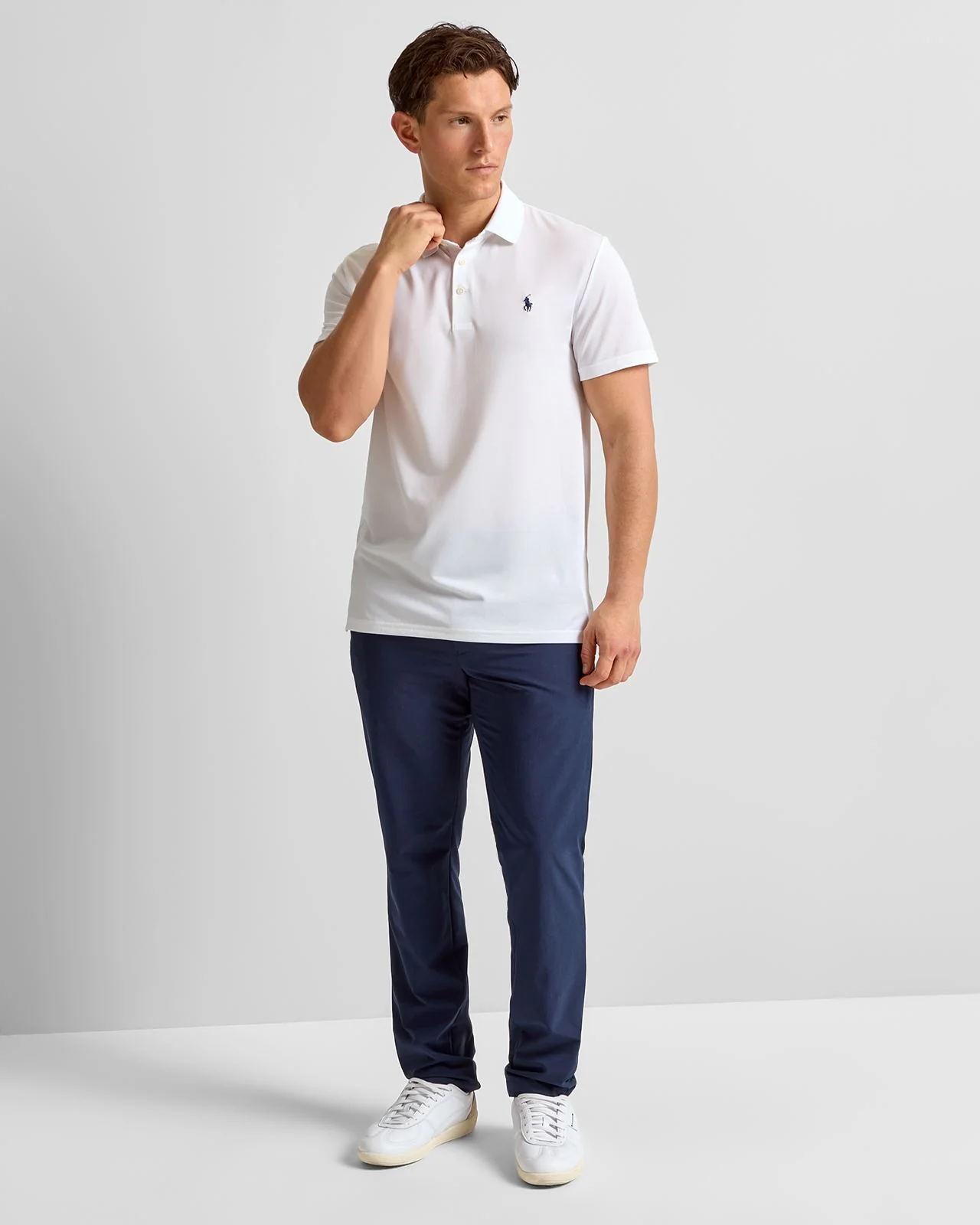 RLX Tailored Fit Tour Pique Polo Ceramic White - Image 3