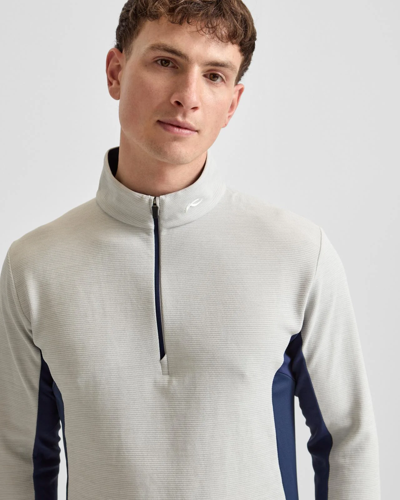 Roman Half Zip Mid Layer Alloy/Atlanta Blue - Image 5