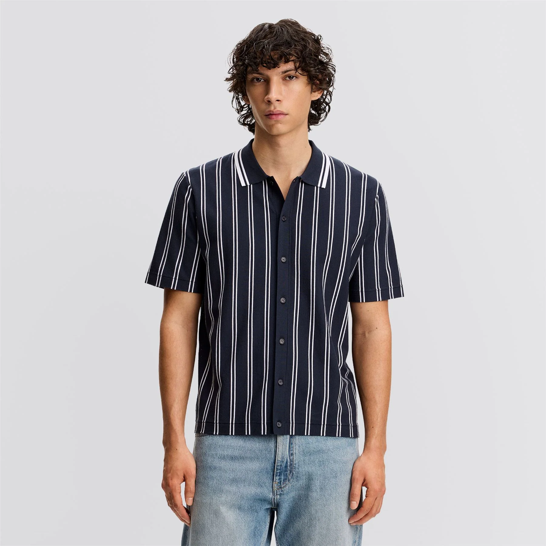 Rue Knit Shirt JL Navy