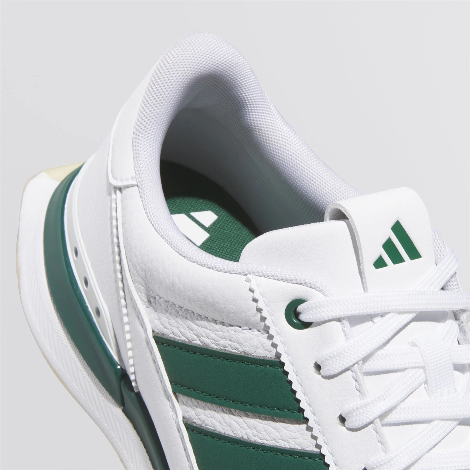S2G '26 Leather Spikeless Golf Shoes Footwear White/Collegiate Green/Gum - Image 6