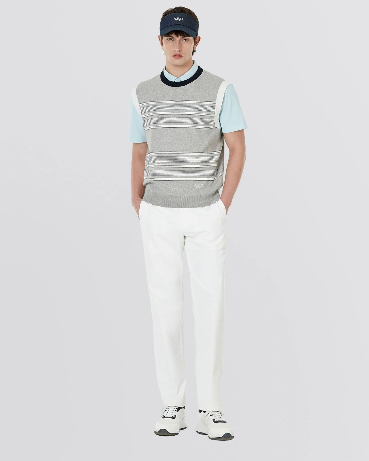 Sacha Knit Sweater Vest Grey - Image 3