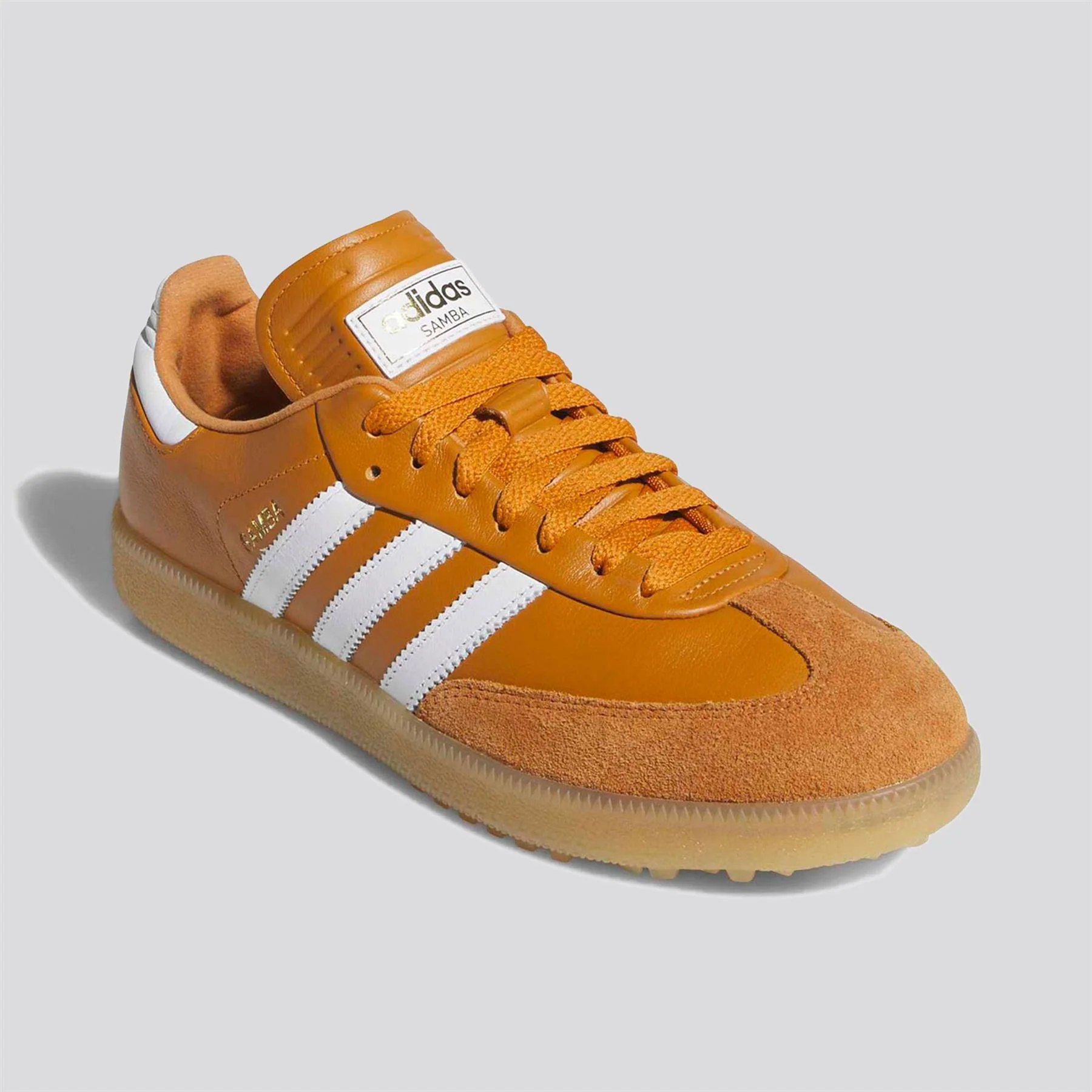 Samba Spikeless Golf Shoes Rustic Orange/Footwear White/Gum - Image 4