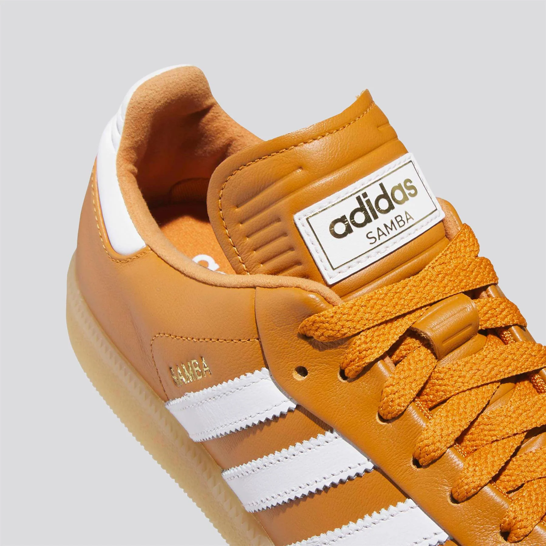 Samba Spikeless Golf Shoes Rustic Orange/Footwear White/Gum - Image 6