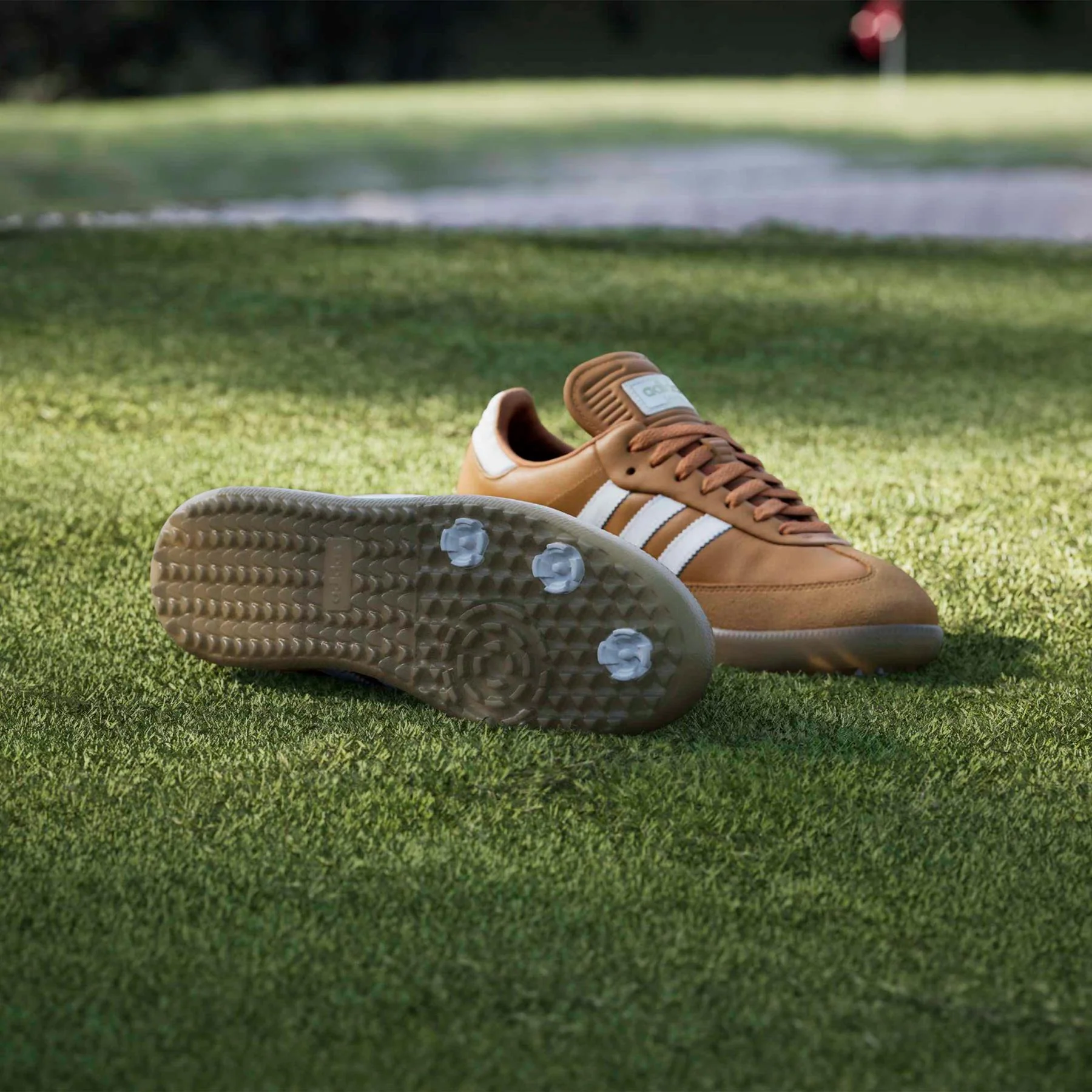 Samba Spikeless Golf Shoes Rustic Orange/Footwear White/Gum - Image 8