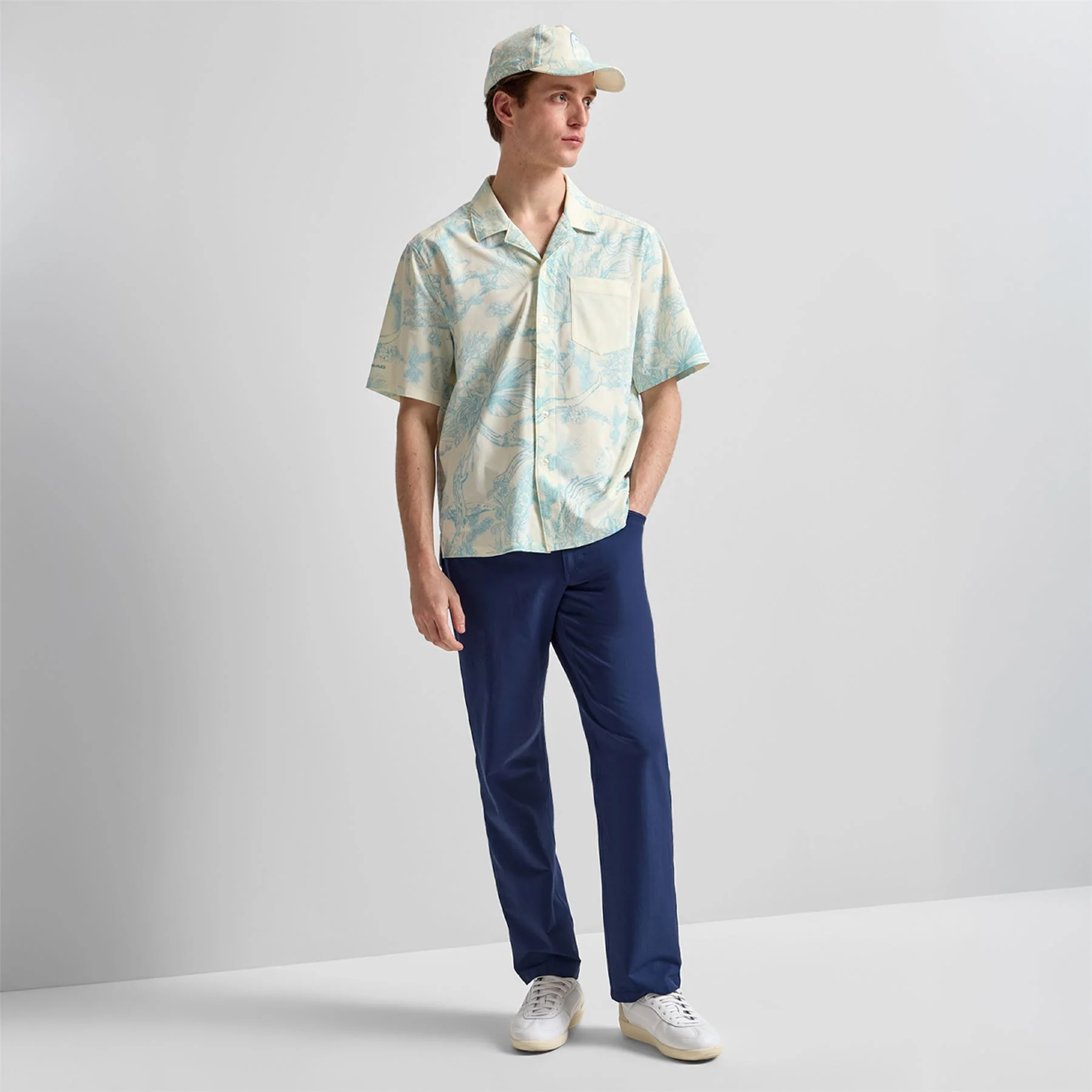 Short Sleeve Shirt Blue Botanical - Image 3