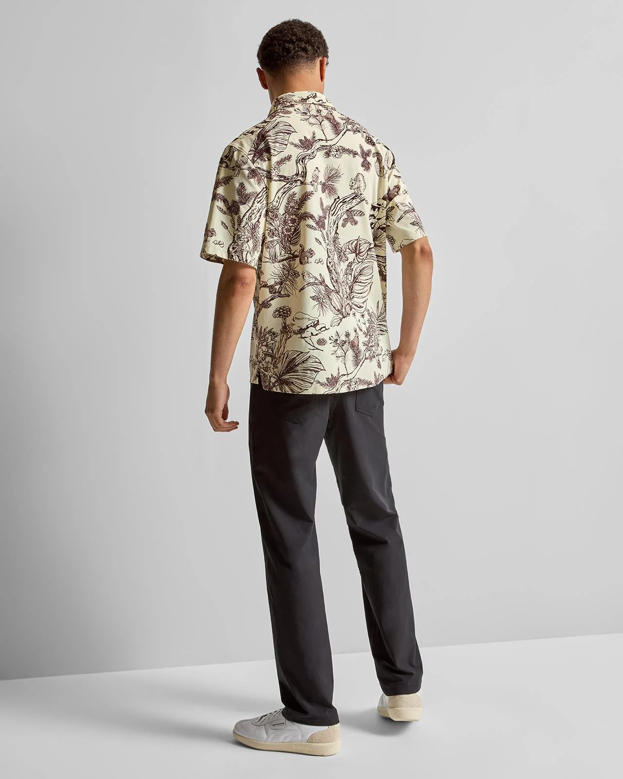Short Sleeve Shirt Brown Botanical - Image 4