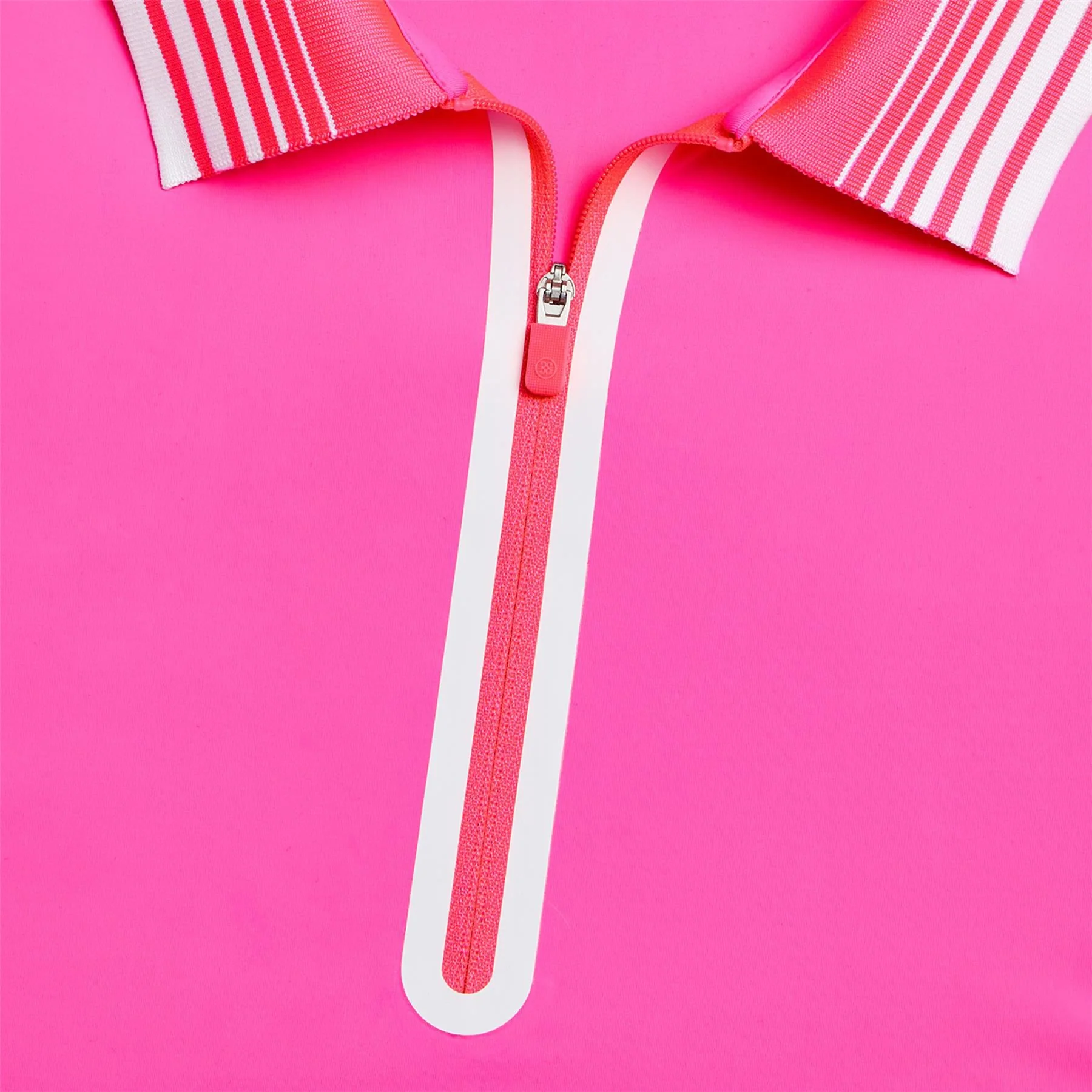 Silky Tech LS Quarter Zip Polo Knockout Pink - Image 5
