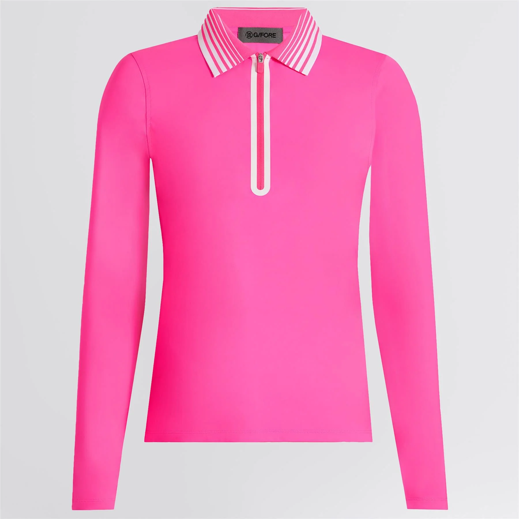 Silky Tech LS Quarter Zip Polo Knockout Pink - Image 7