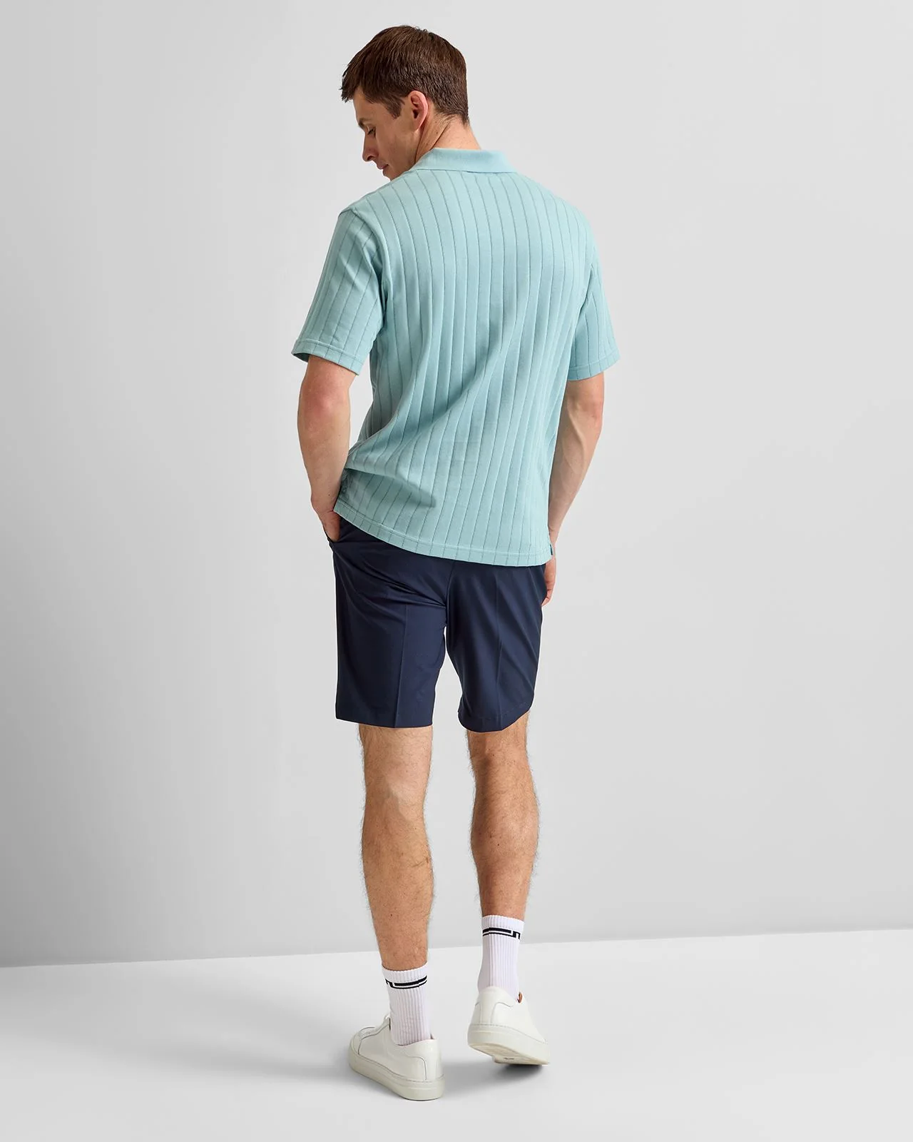 Simon Stripe Polo Forget-Me-Not - Image 4