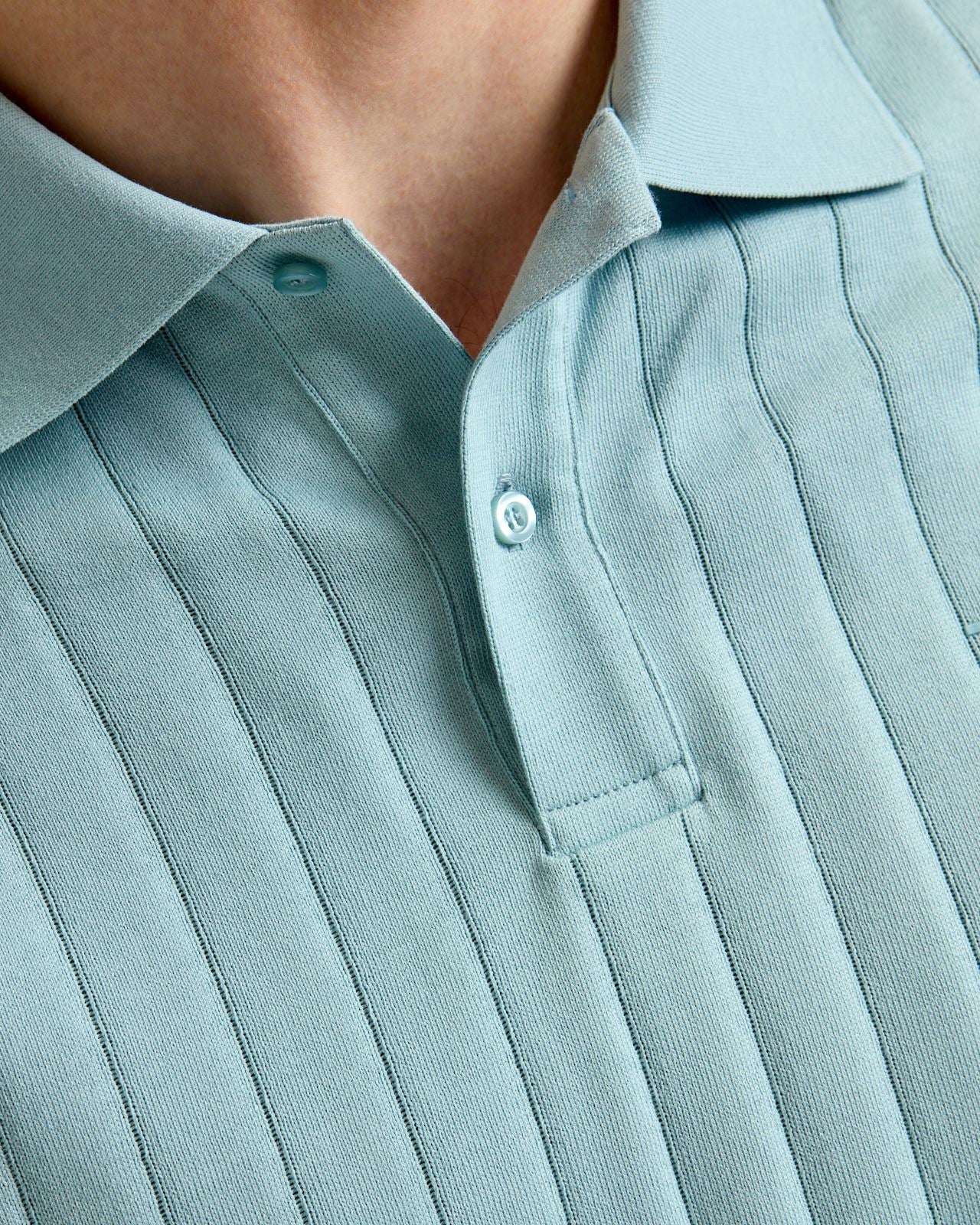 Simon Stripe Polo Forget-Me-Not - Image 5