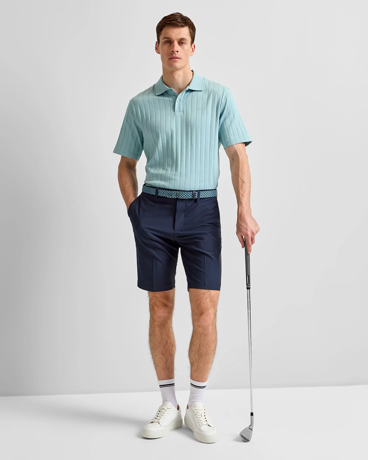 Simon Stripe Polo Forget-Me-Not - Image 7