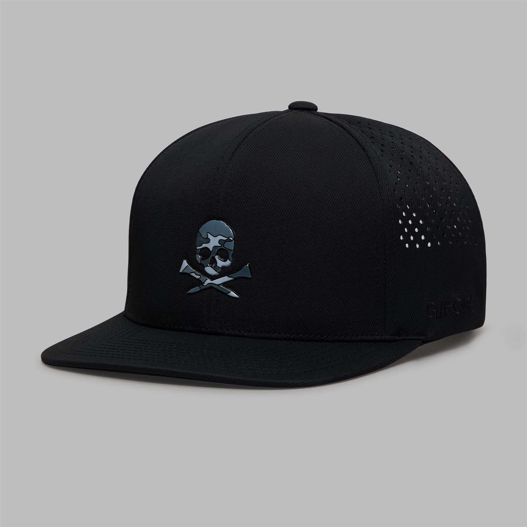 Skull & Tees Perforated Delta 110 Snapback Onyx - Image 2