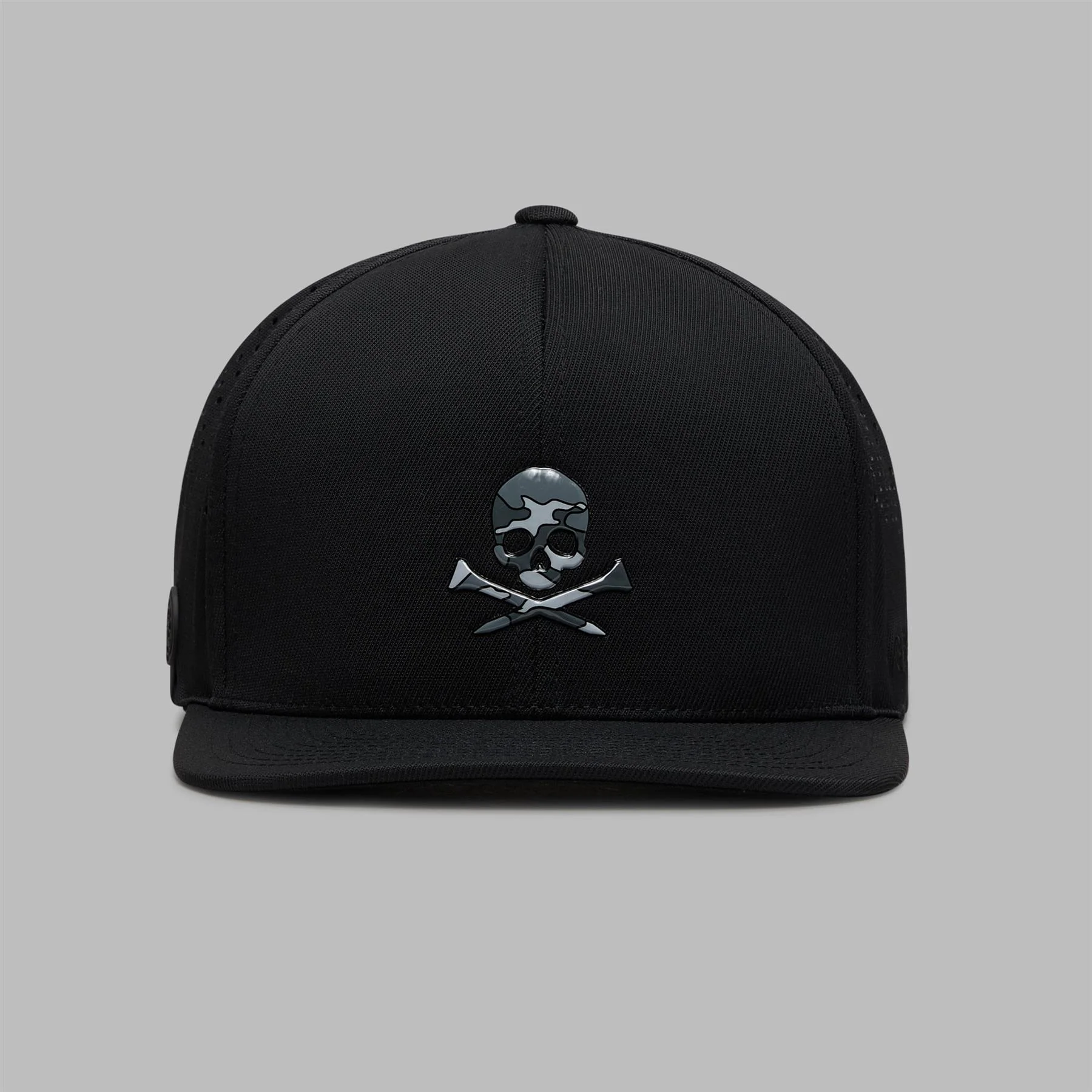 Skull & Tees Perforated Delta 110 Snapback Onyx - Image 3