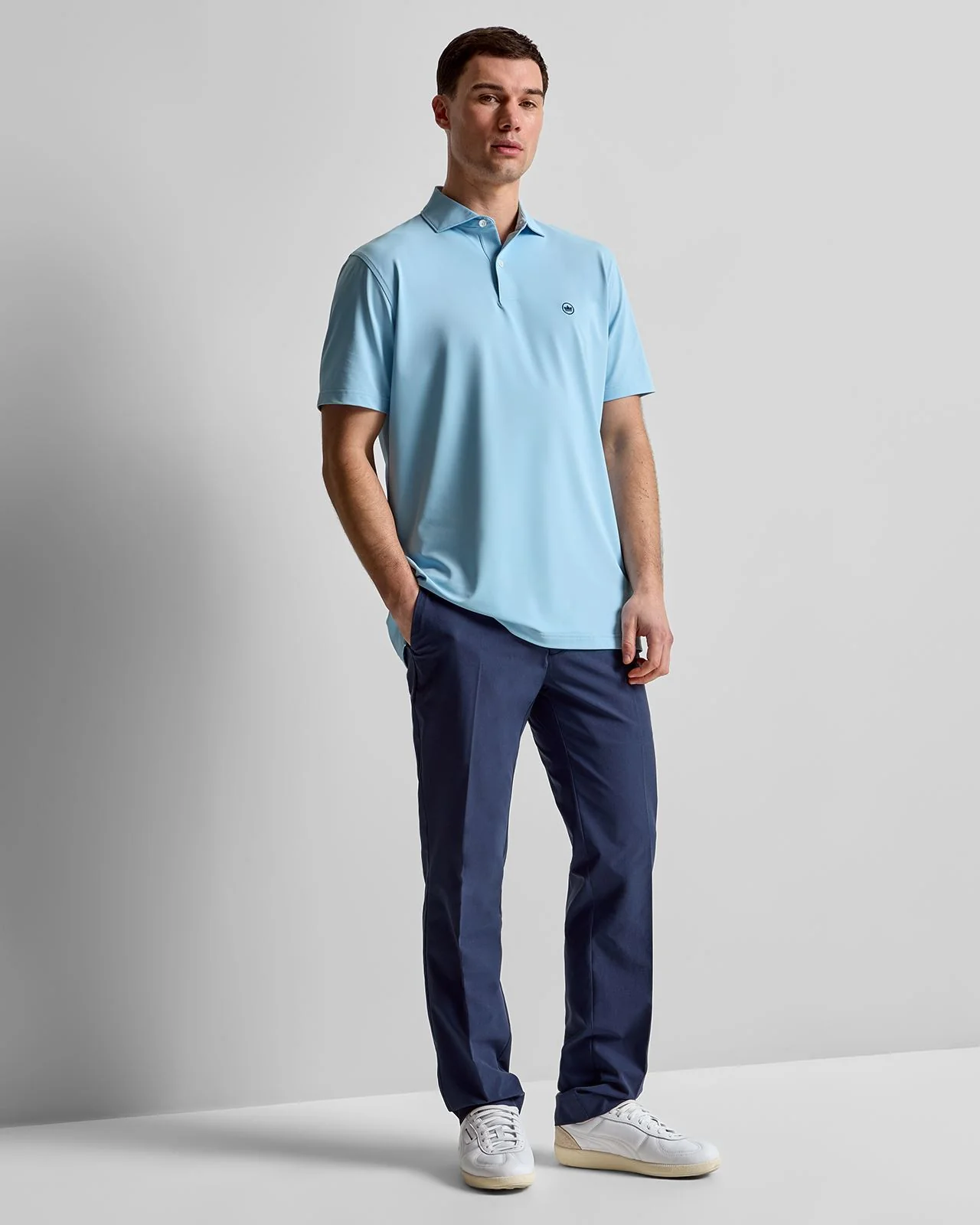 Soul Performance Mesh Polo Blue Frost - Image 3