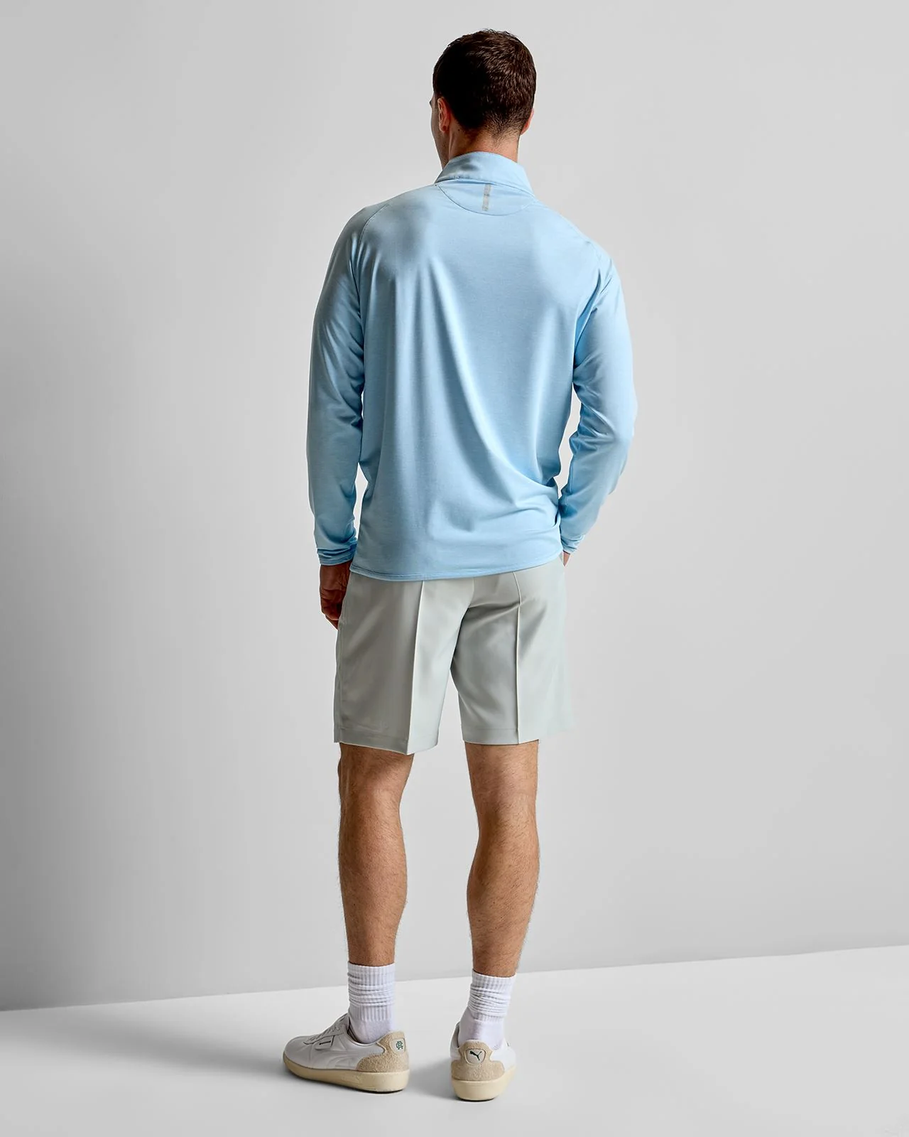 Stealth Performance Quarter-Zip Mid Layer Blue Frost - Image 4