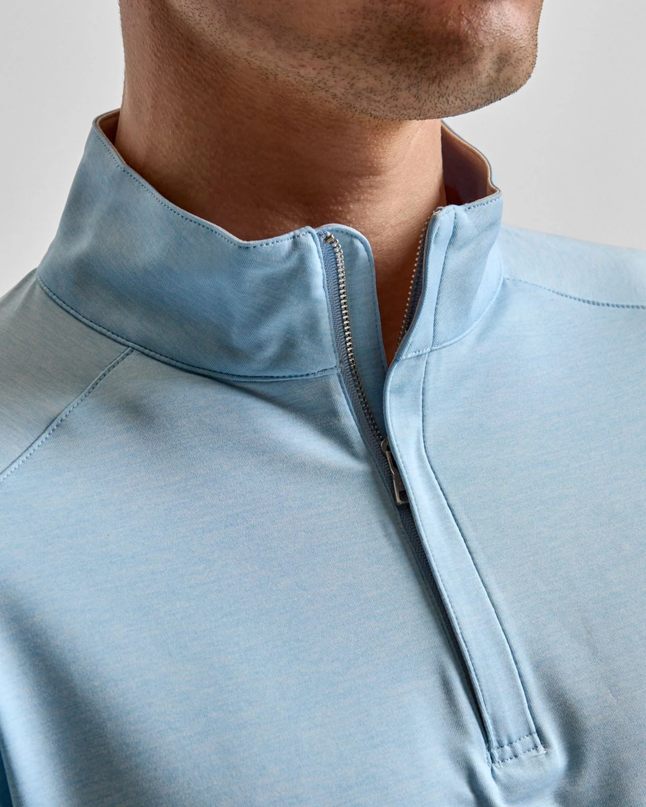 Stealth Performance Quarter-Zip Mid Layer Blue Frost - Image 6