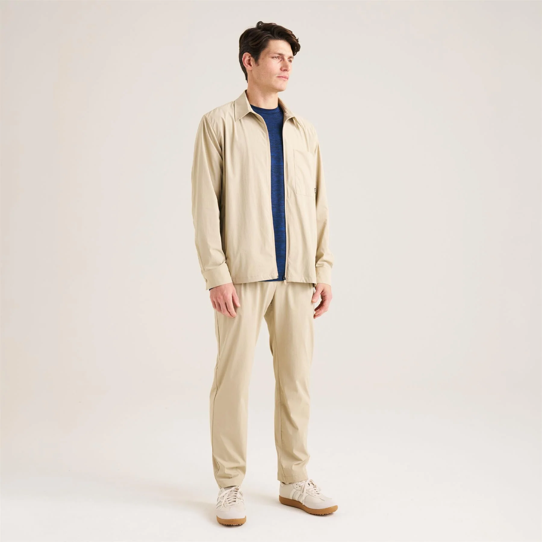 Stretch Golf Trousers Beige - Image 2