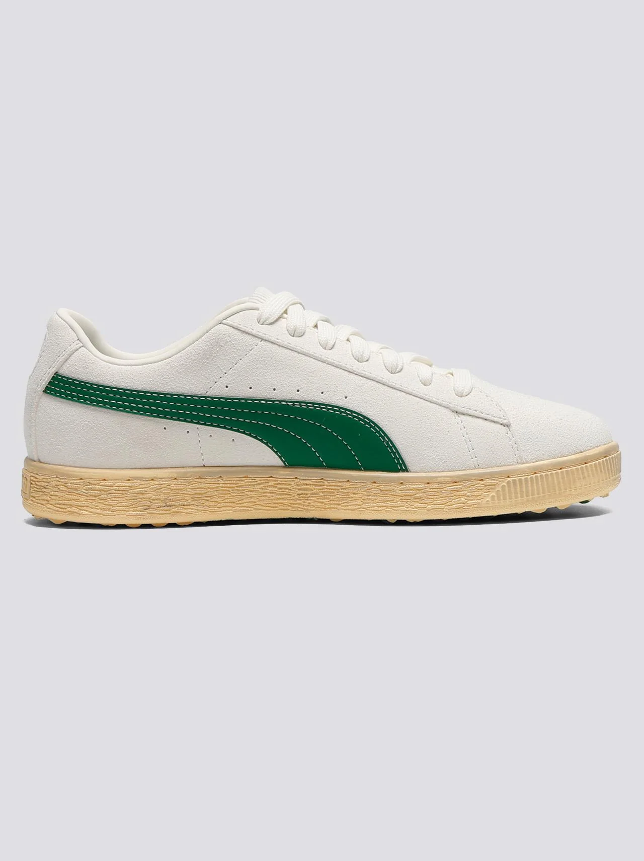 Suede G 30904 Spikeless Golf Shoe Warm White/Luso Green