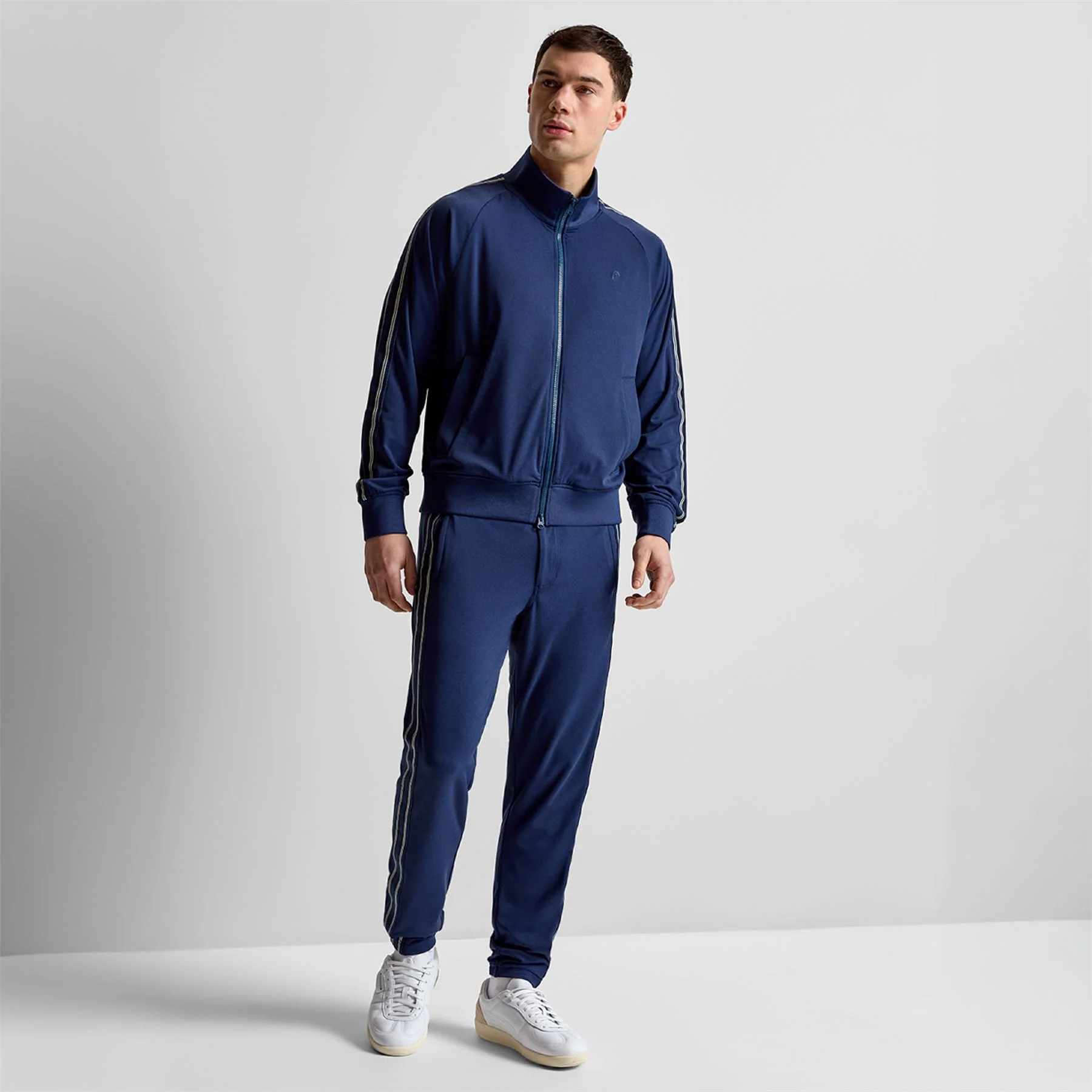 Tape Track Jacket Navy - Image 3