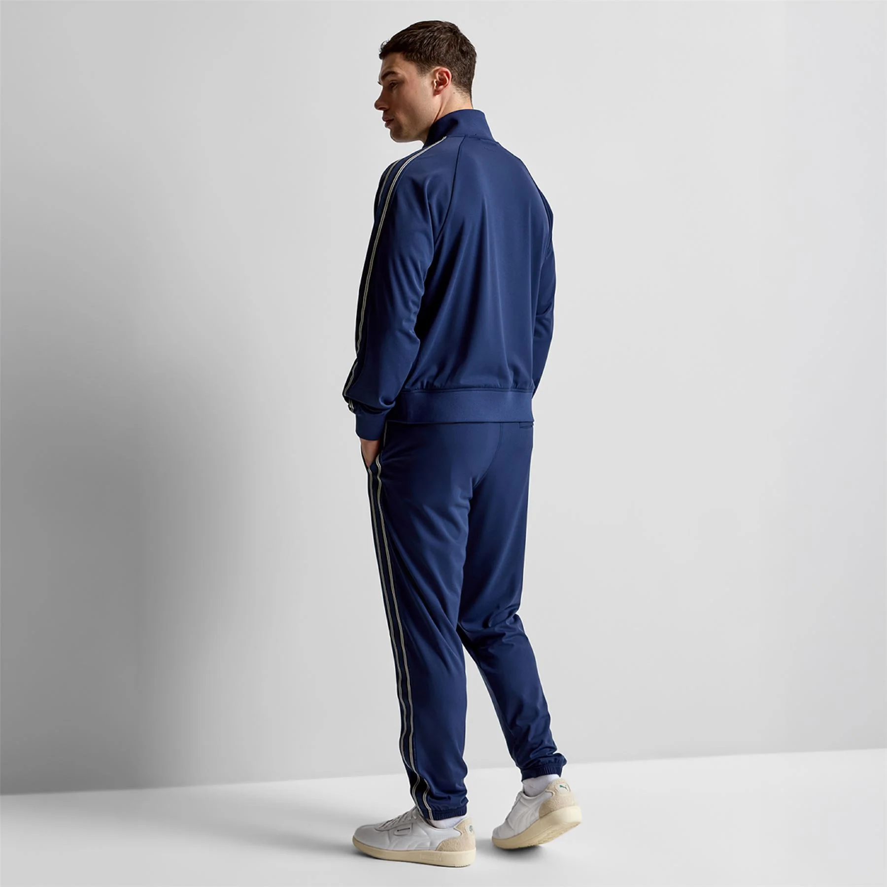 Tape Track Jacket Navy - Image 4
