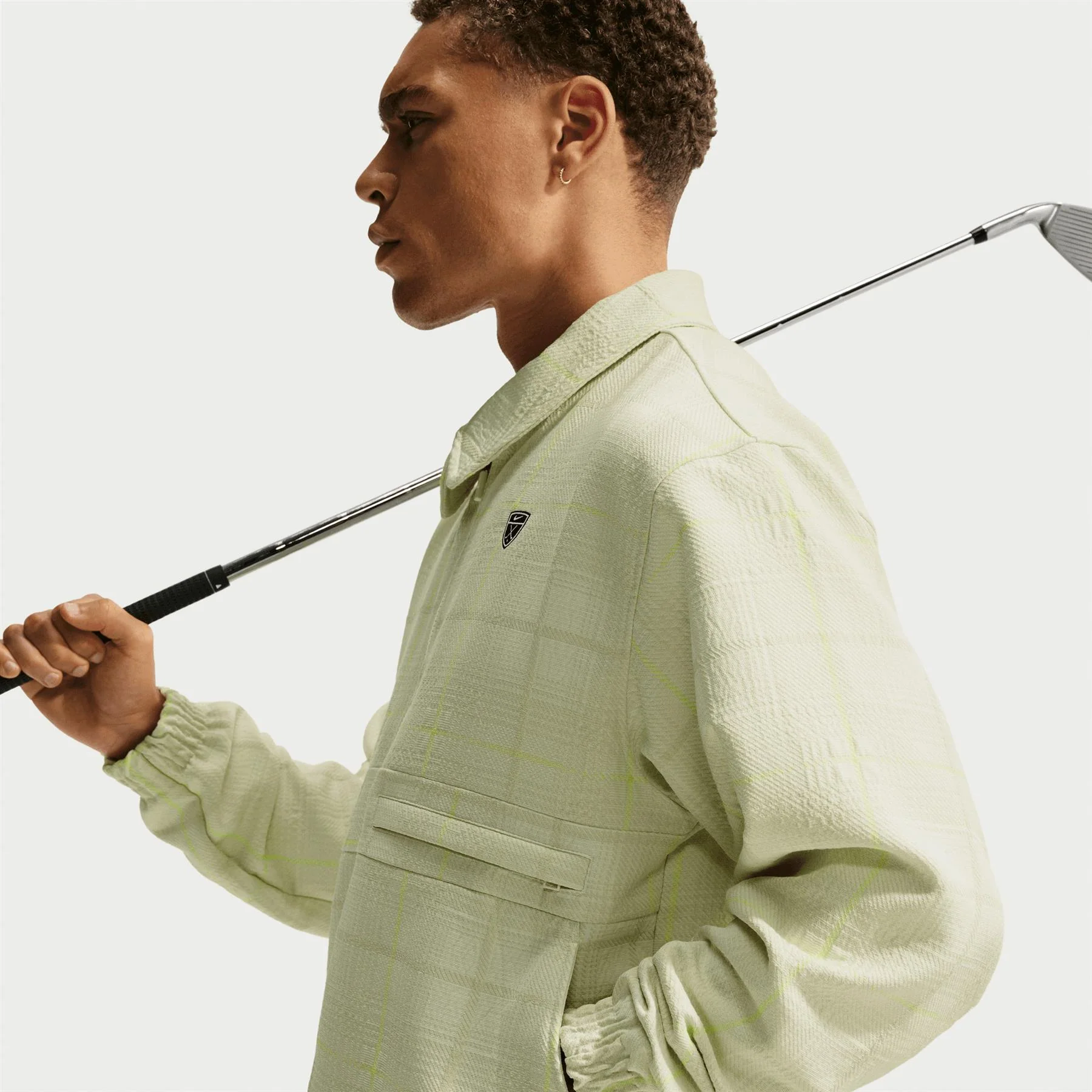 Tartan Loose Jacket Sail/Black - Image 3