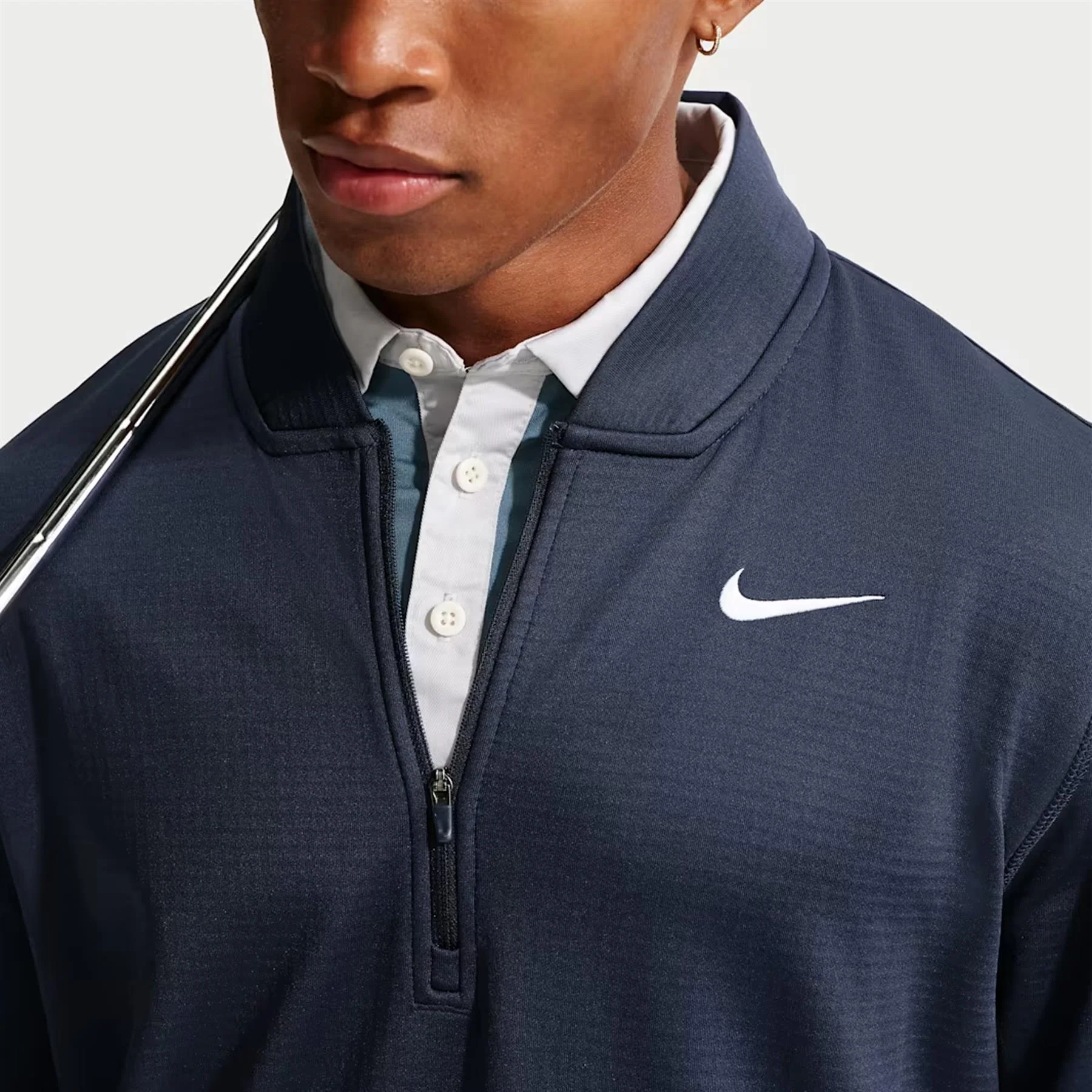 Tech-FIT Velocity 1/2 Zip Top College Navy/White - Image 3