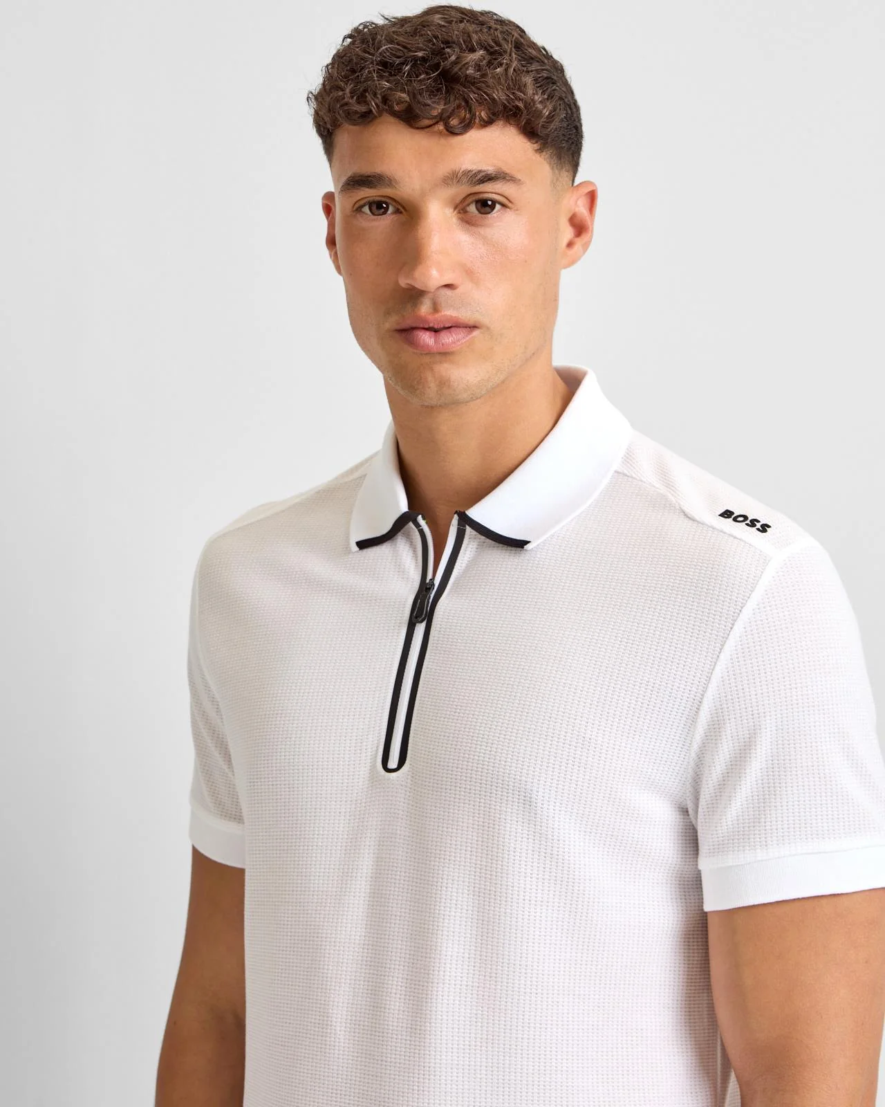 Terrace Zip Polo White - Image 5