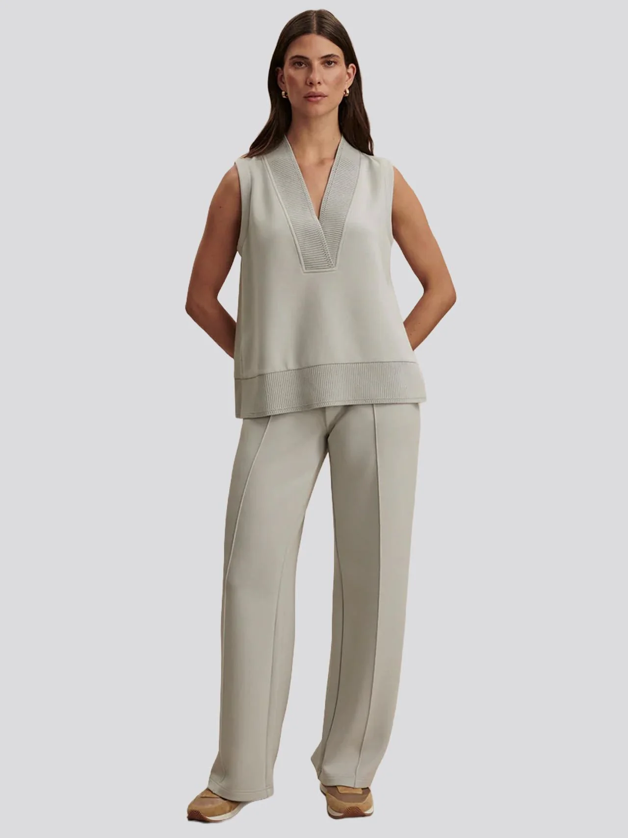 The Wide Leg 28 Inch Pants Blue Clay - Image 3