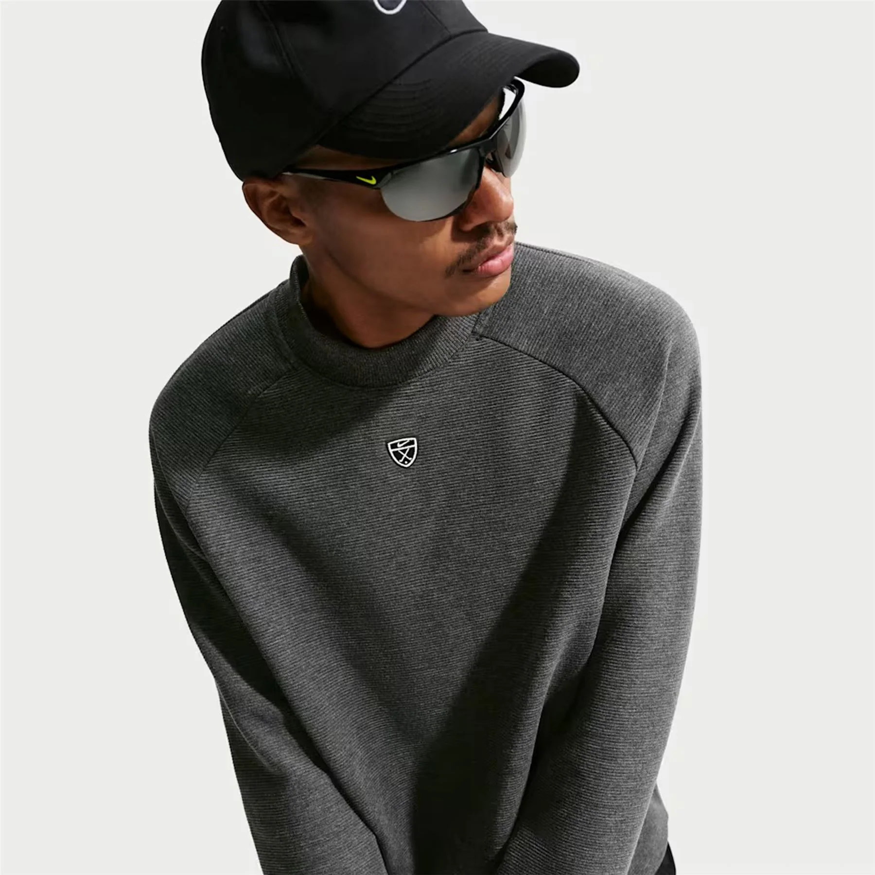 Therma-FIT Par 5 Crew Neck Black/White - Image 3
