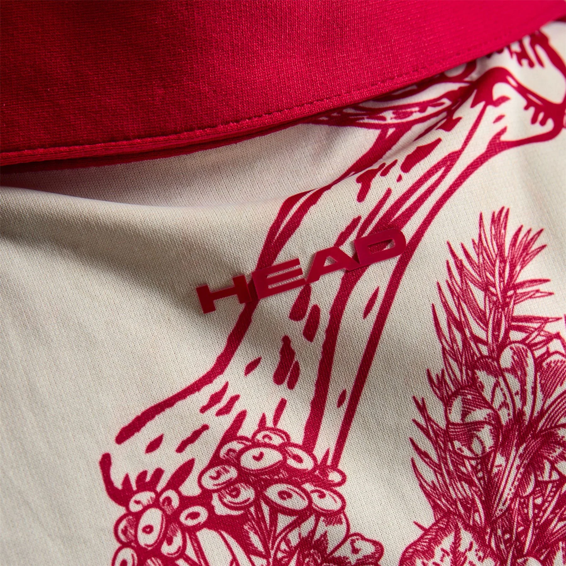 Tie Collar Top Red Botanical - Image 6