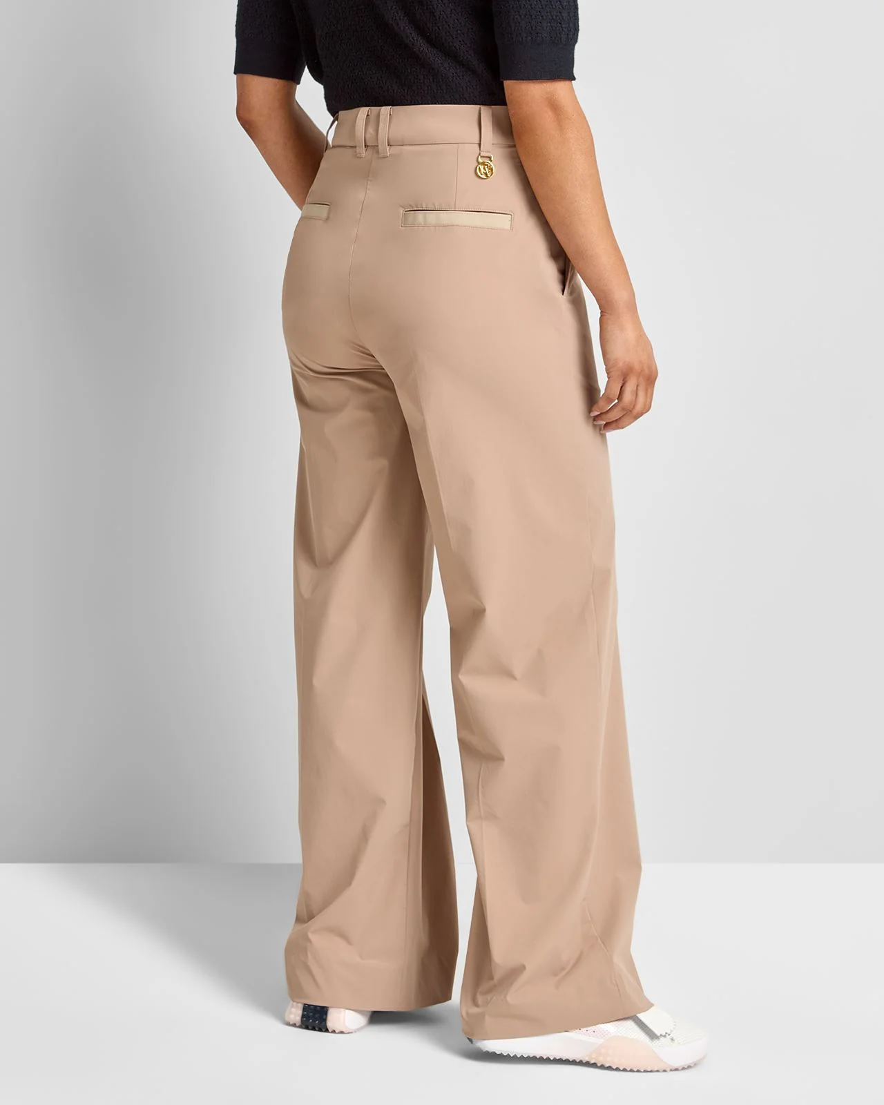 Toni Wide Leg Soft Trousers Sand - Image 2