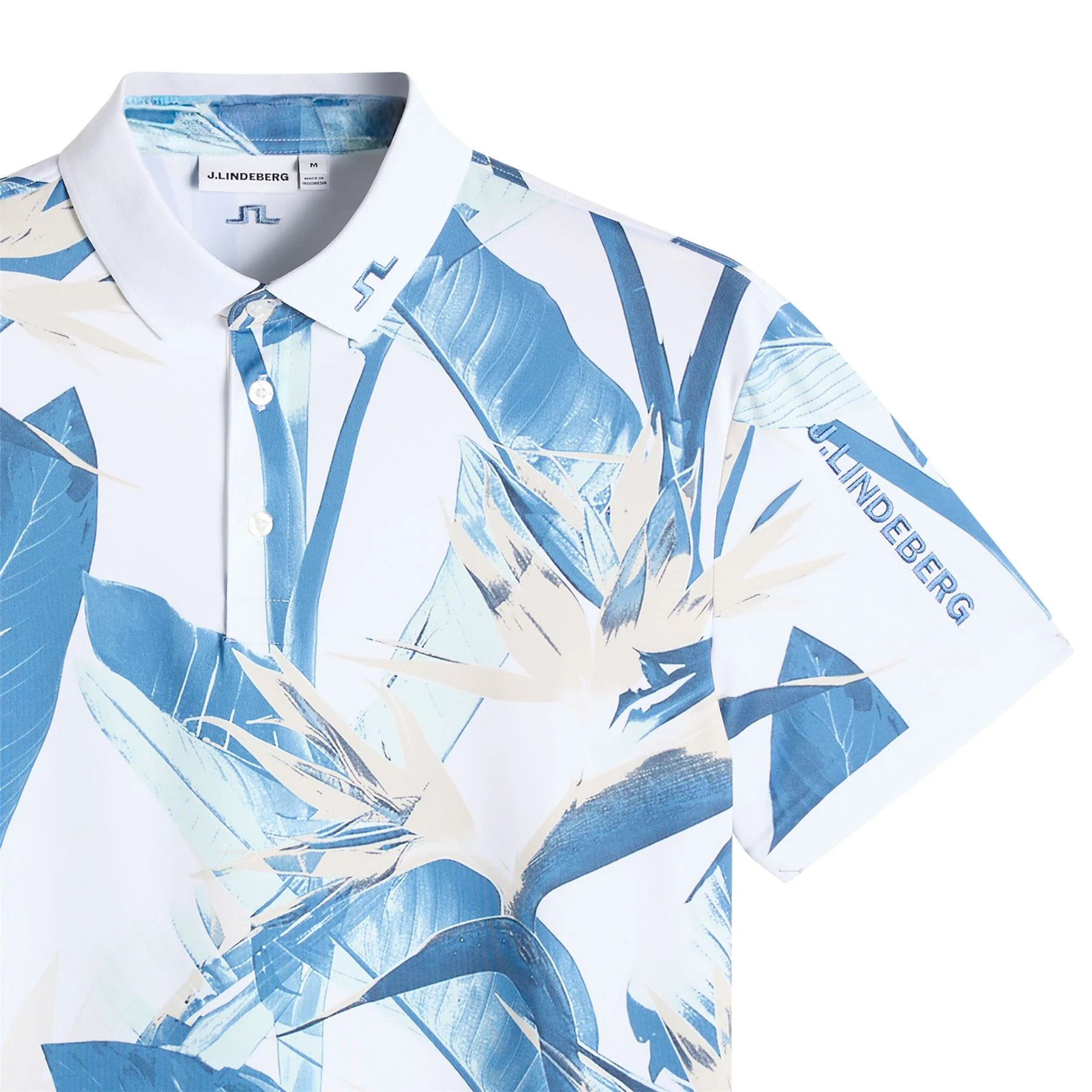 Tour Tech Print Polo Paradise Skylight - Image 5