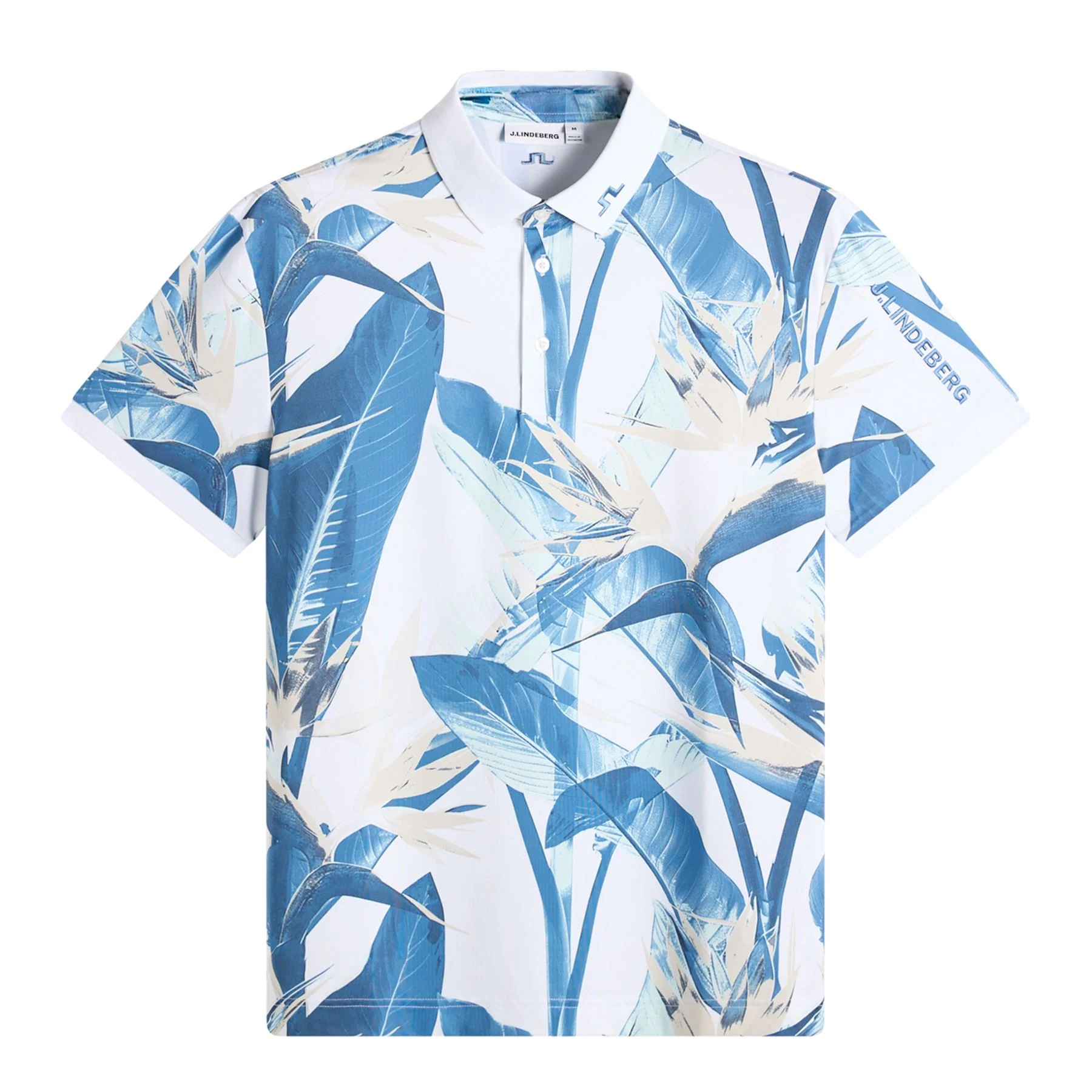 Tour Tech Print Polo Paradise Skylight - Image 6