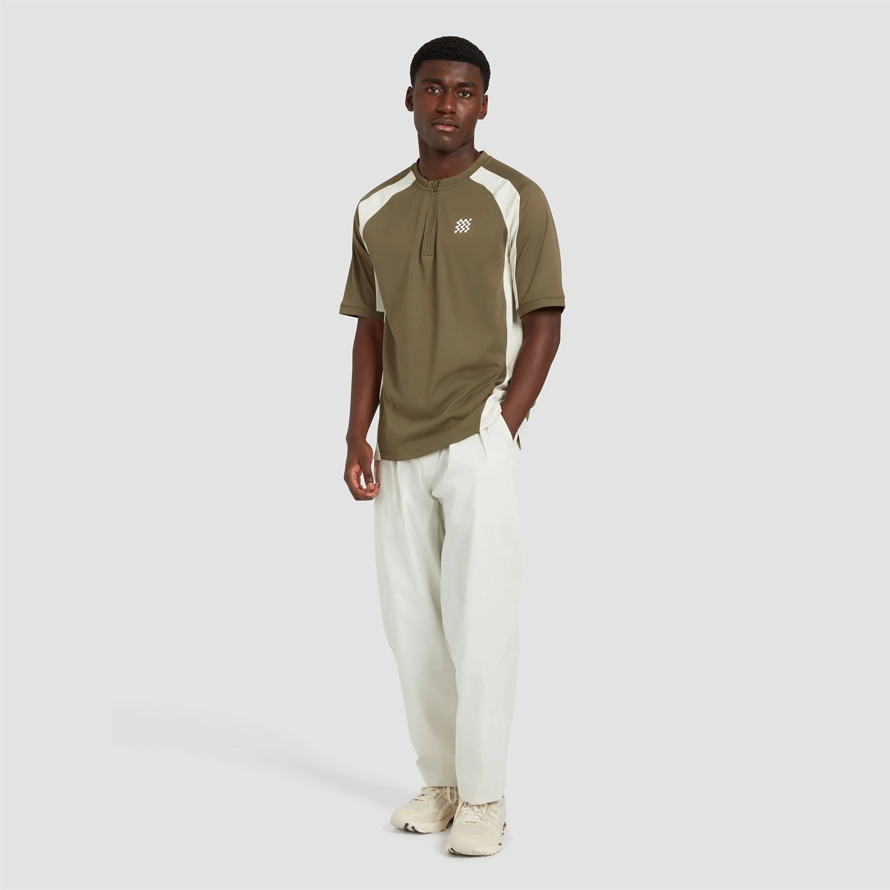 Tour Zip Polo Dark Olive - Image 4