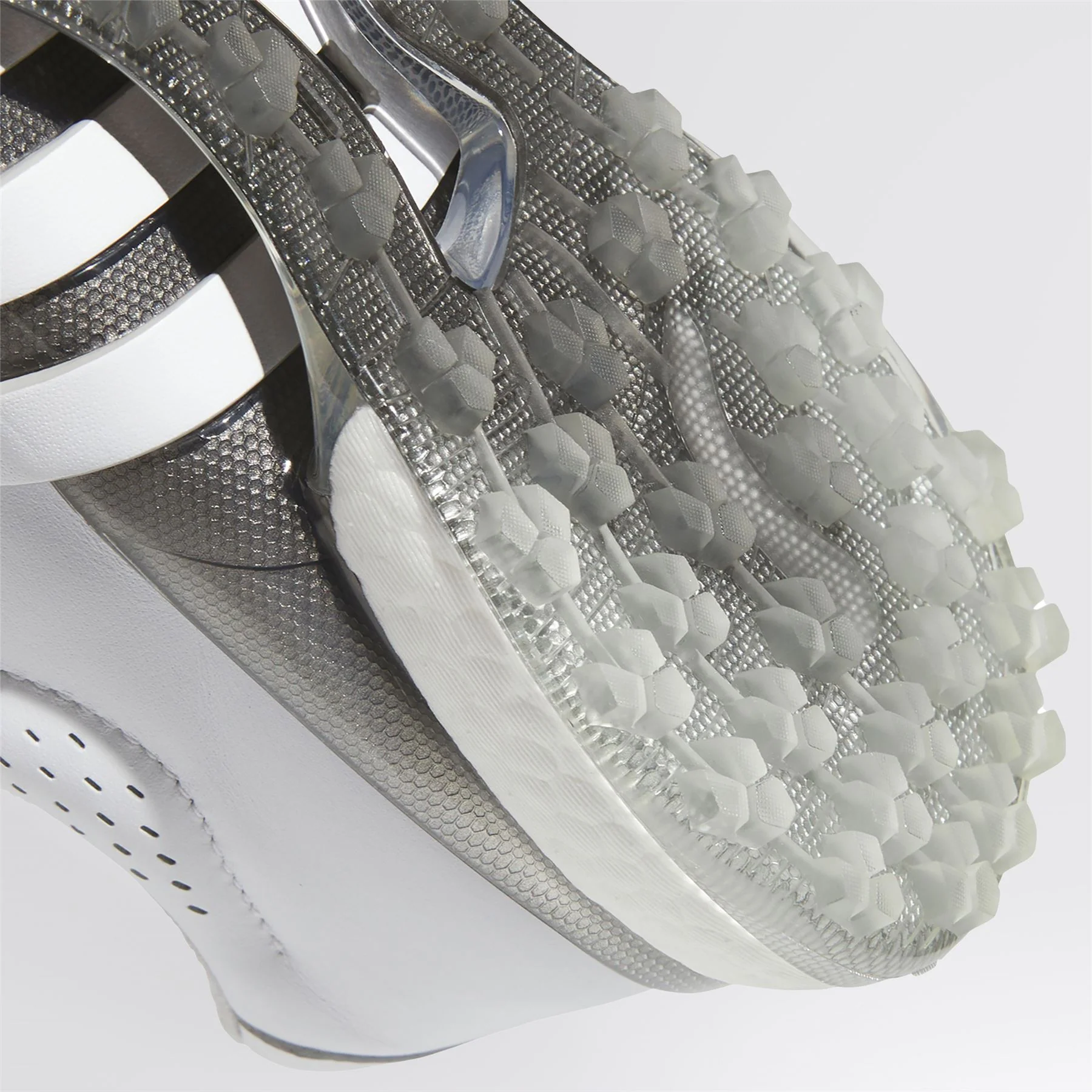 Tour360 25 Spikeless Golf Shoes White/Silver - Image 6