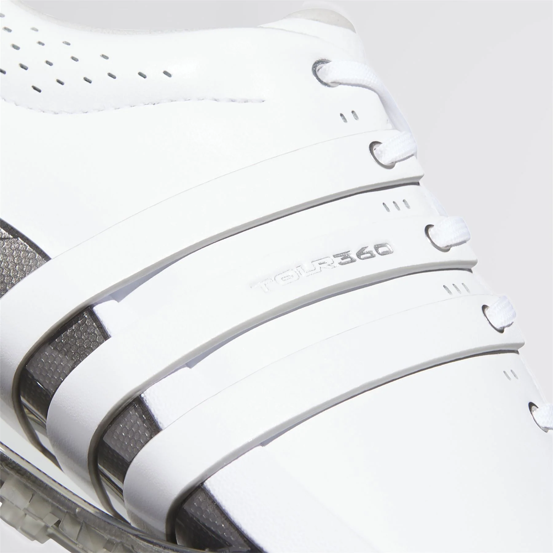 Tour360 25 Spikeless Golf Shoes White/Silver - Image 7