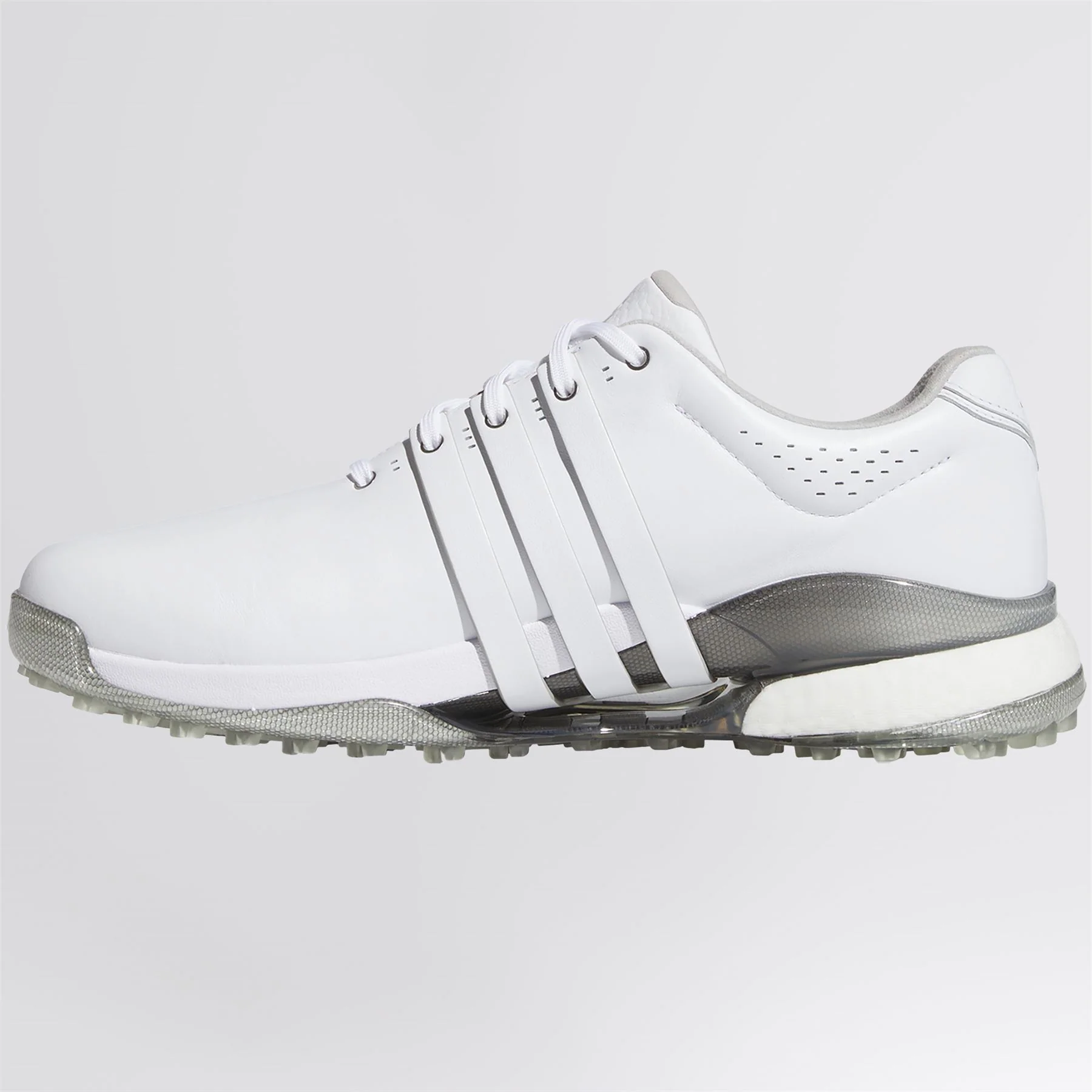 Tour360 25 Spikeless Golf Shoes White/Silver - Image 9