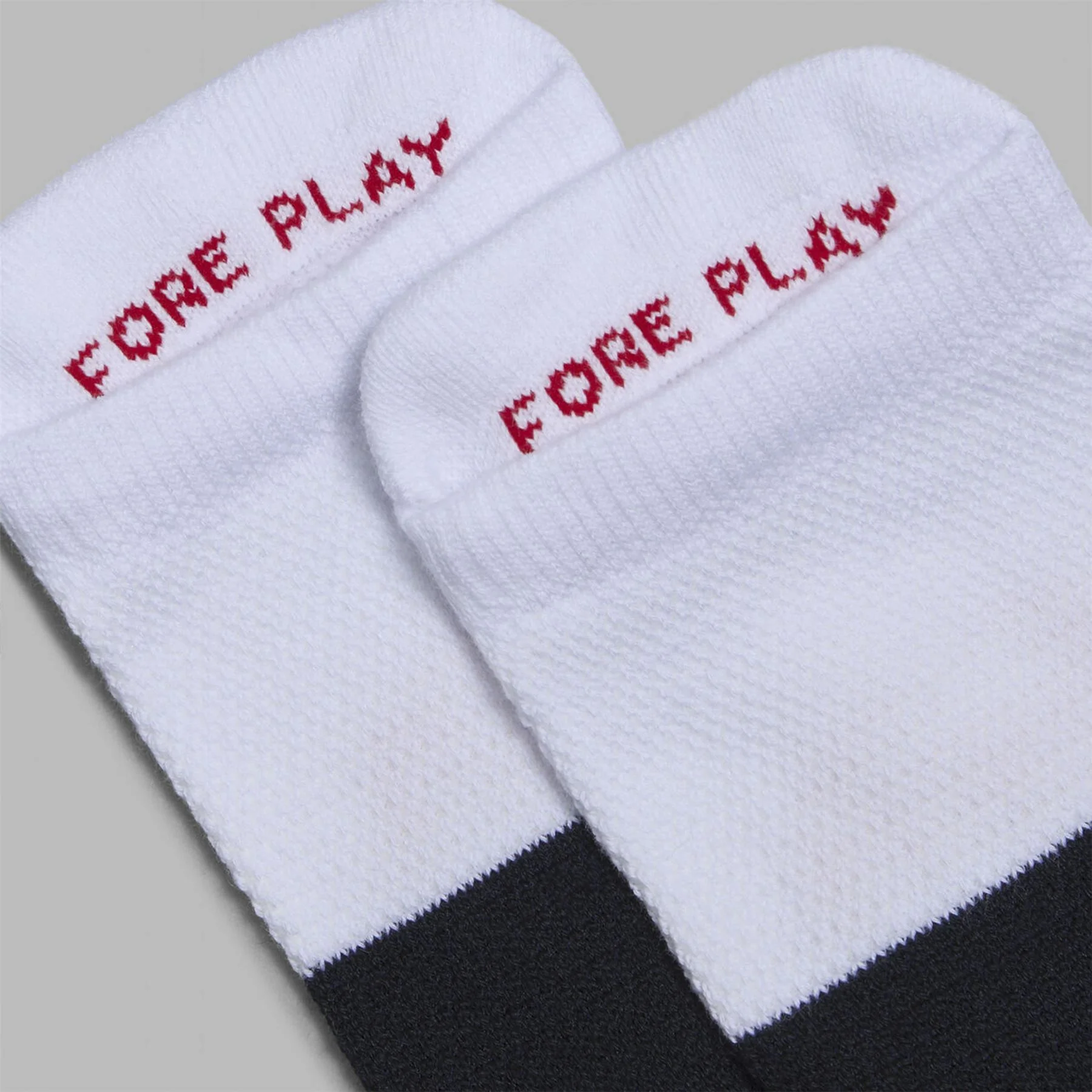 Two Tone No Show Sock Onyx/Snow