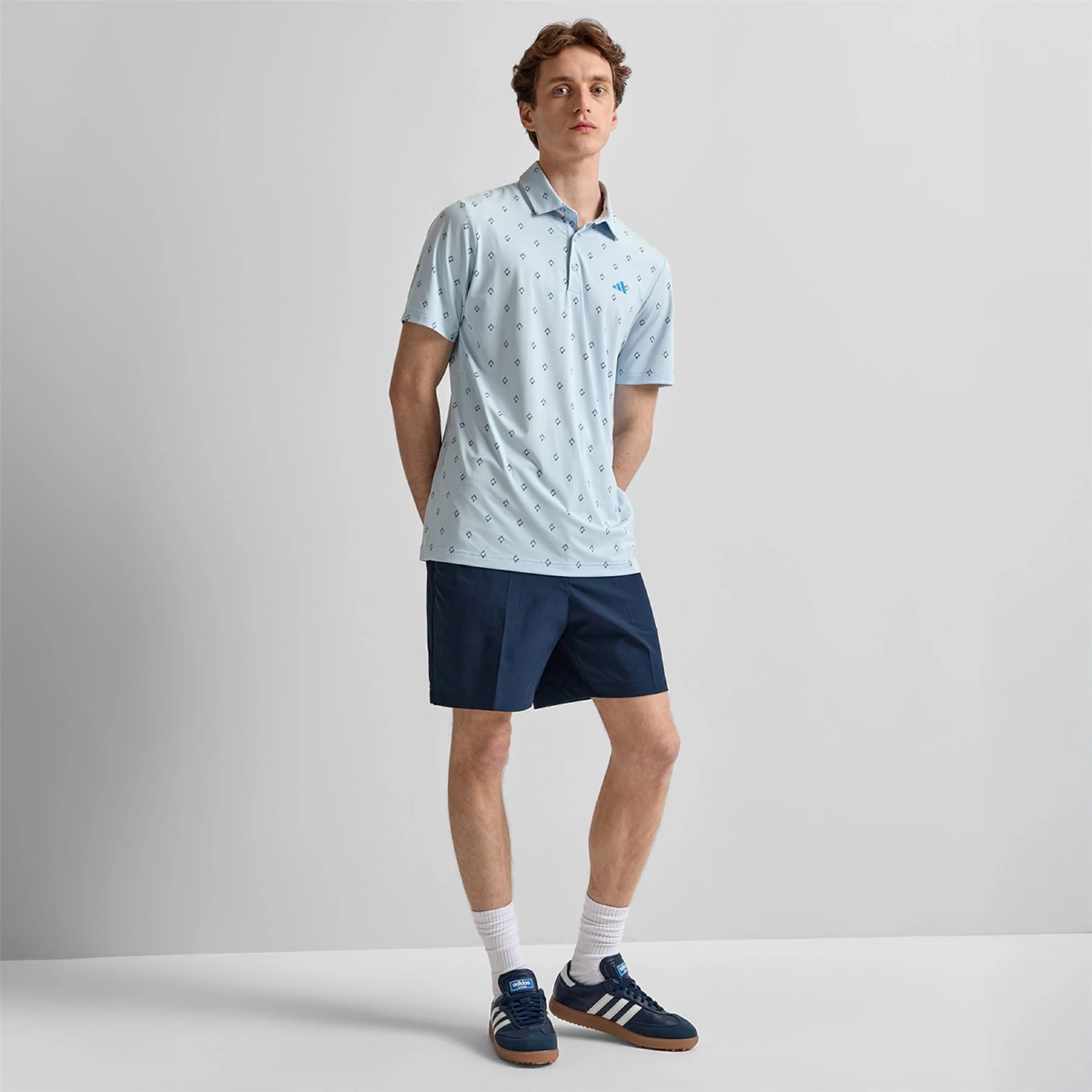 Ultimate365 Essence Print Climacool Polo Crystal Sky - Image 3