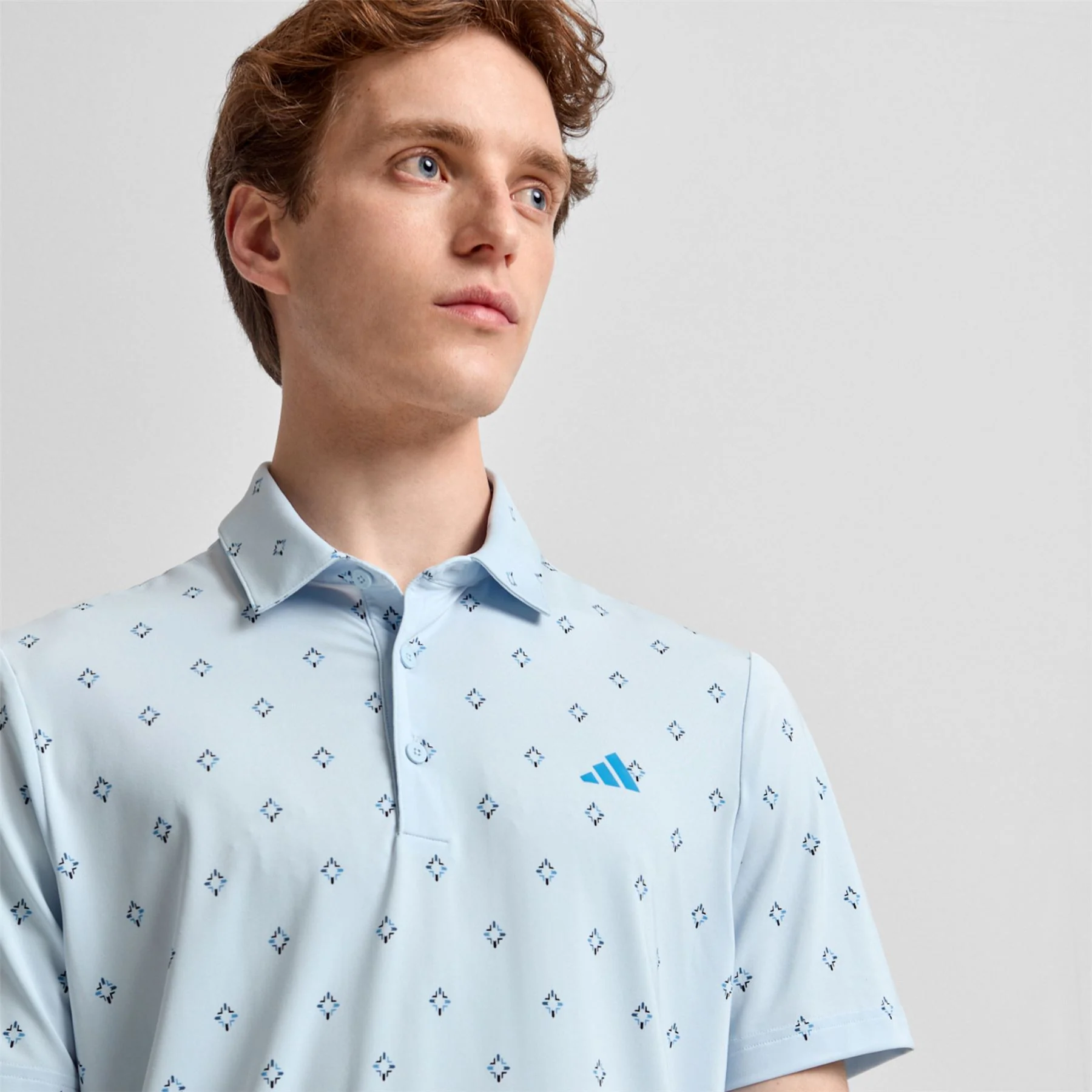 Ultimate365 Essence Print Climacool Polo Crystal Sky - Image 5